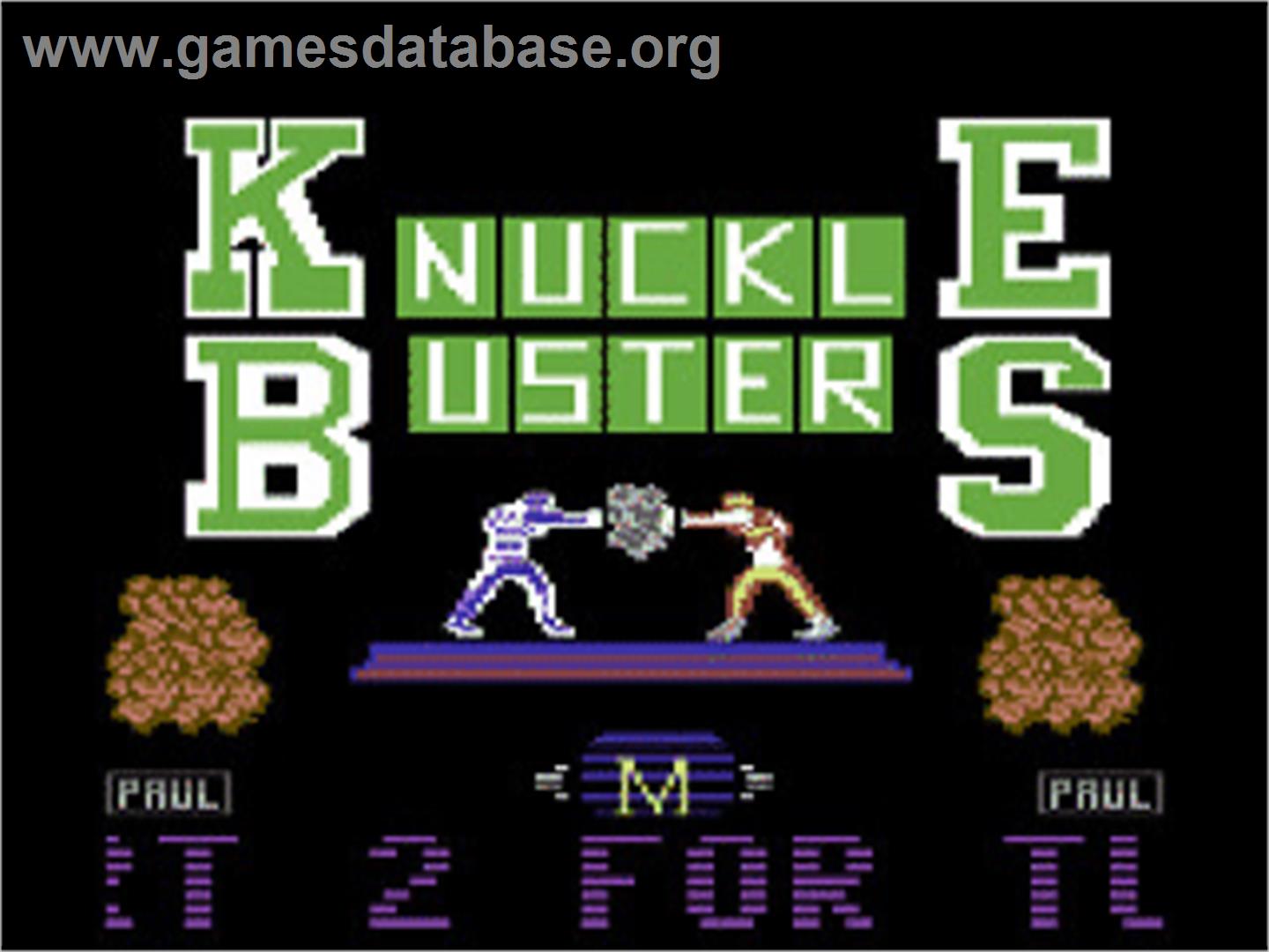 Knuckle Busters - Commodore 64 - Artwork - Title Screen