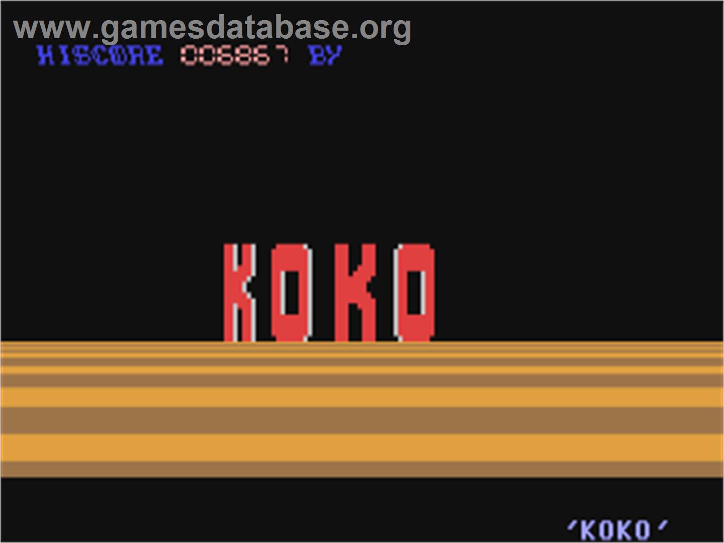 Koko - Commodore 64 - Artwork - Title Screen