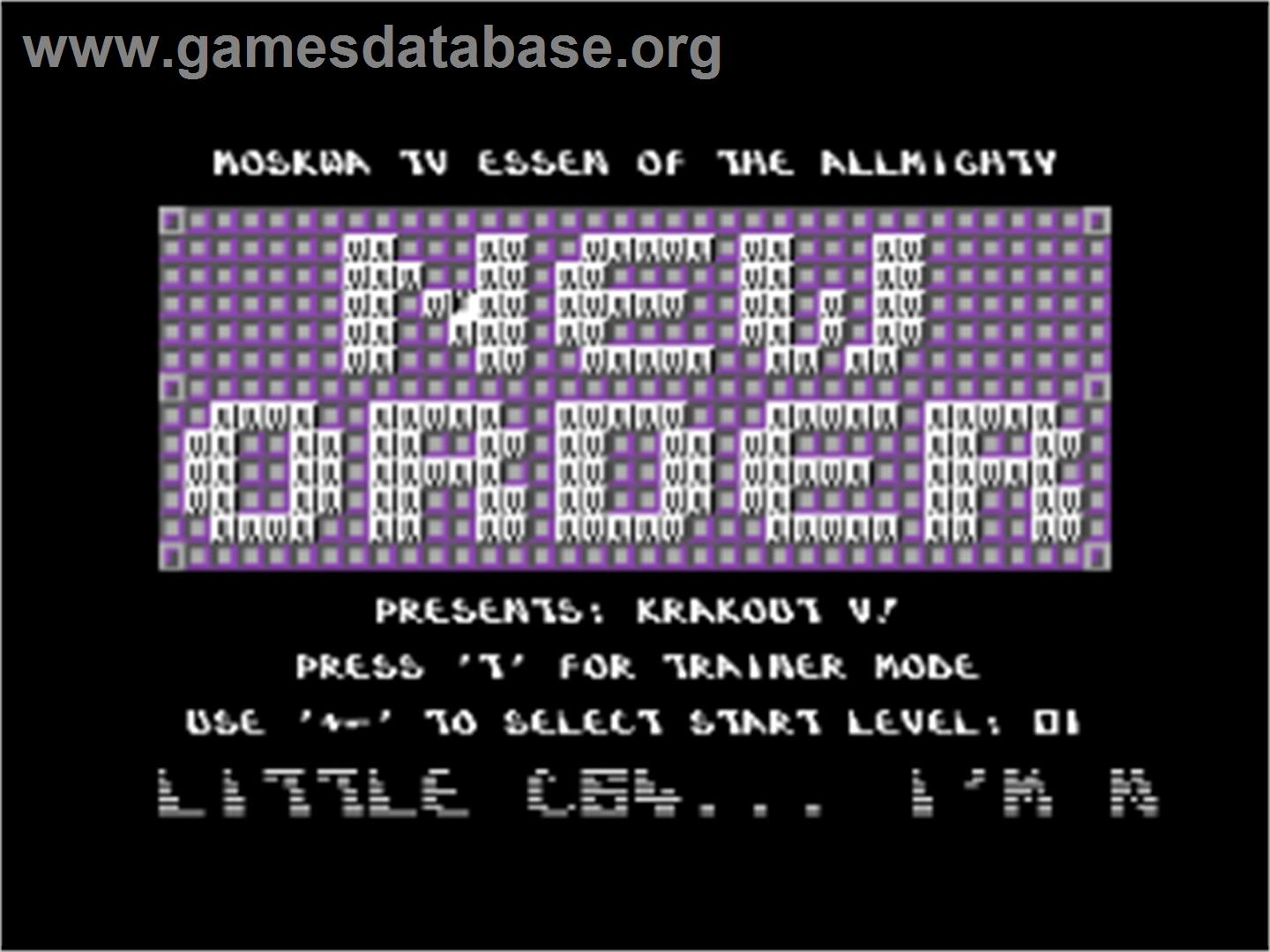 Krakout 5 - Commodore 64 - Artwork - Title Screen
