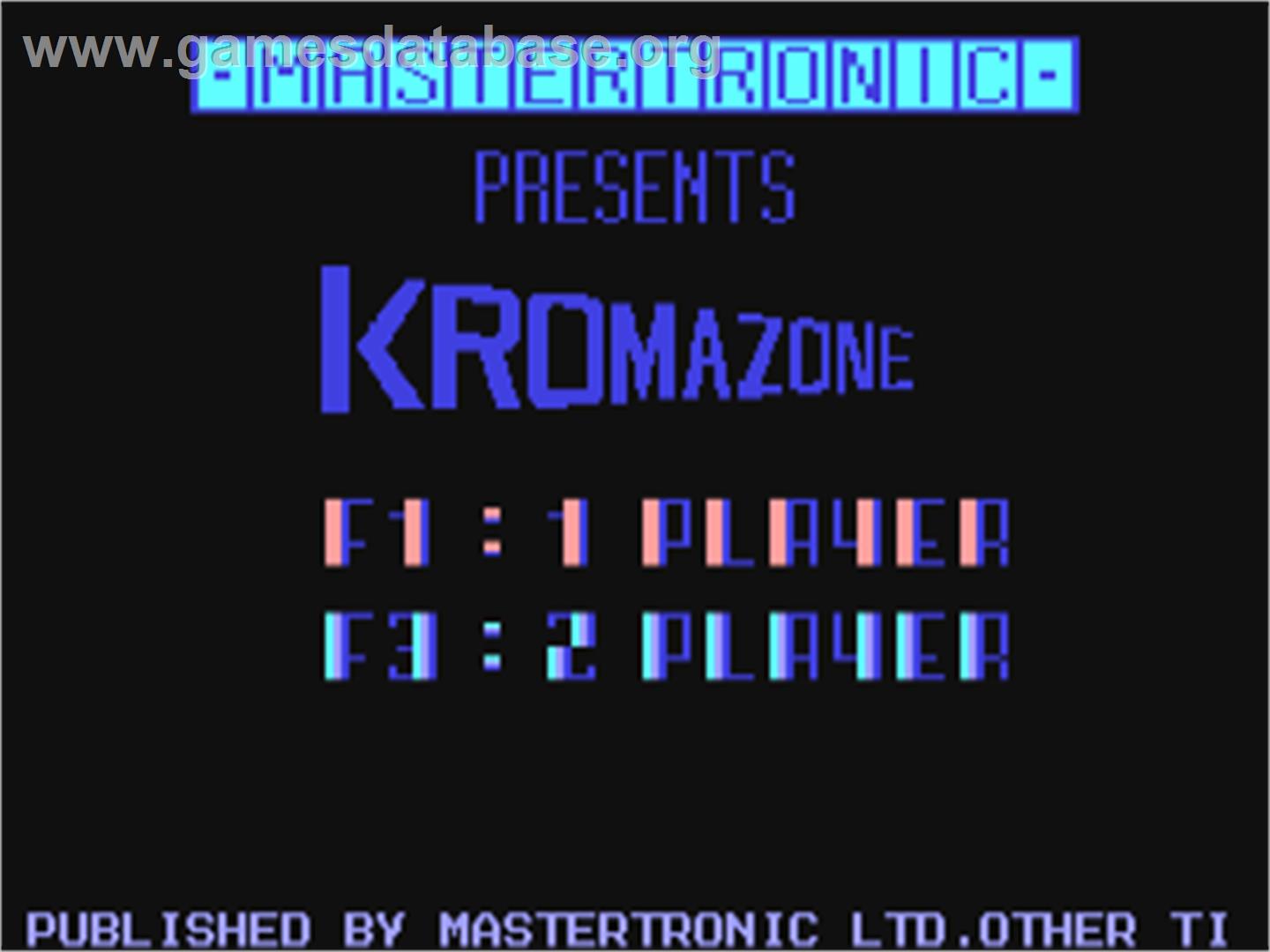 Kromazone - Commodore 64 - Artwork - Title Screen