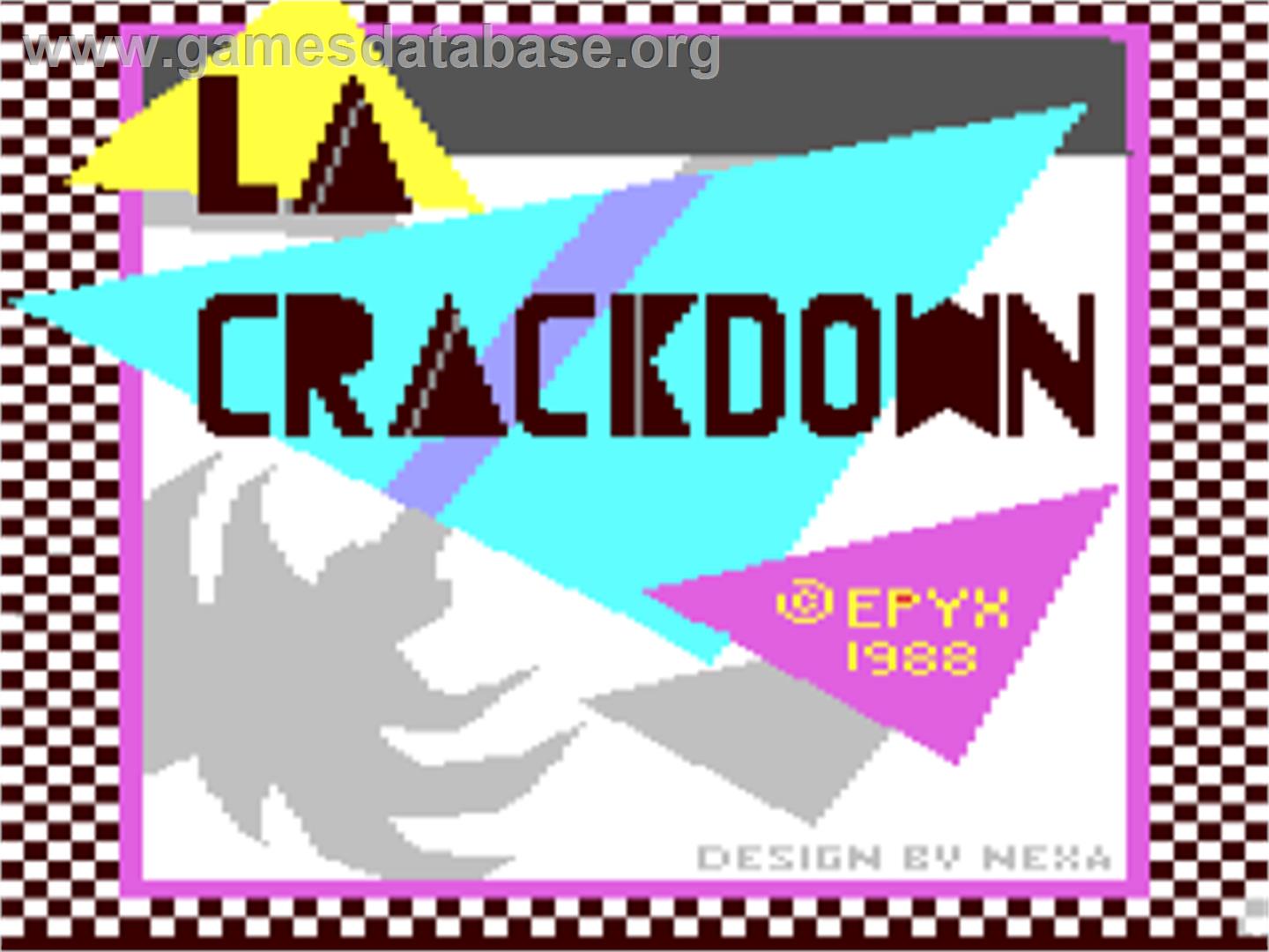 L.A. Crackdown - Commodore 64 - Artwork - Title Screen