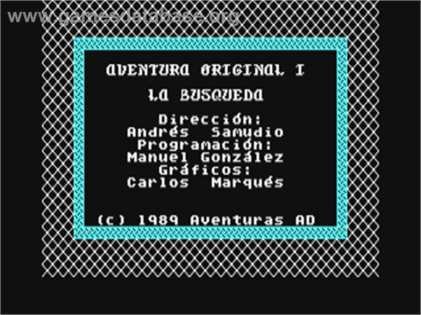 La Aventura Original - Commodore 64 - Artwork - Title Screen
