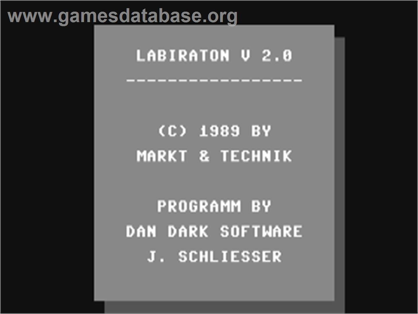 Labiraton - Commodore 64 - Artwork - Title Screen