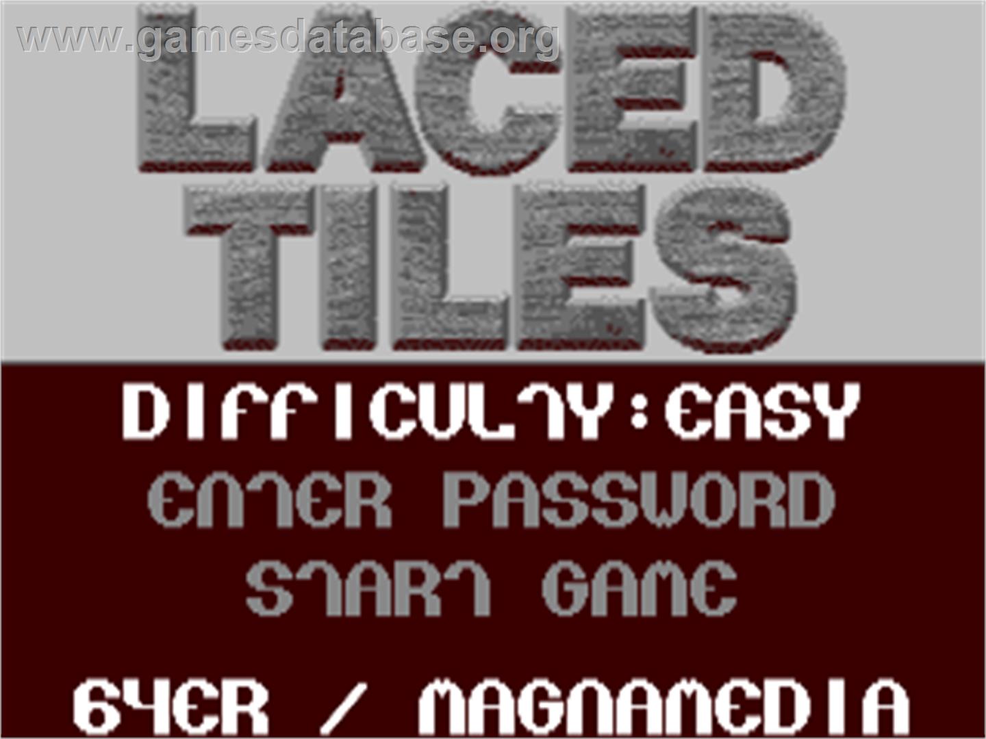 Laced Tiles - Commodore 64 - Artwork - Title Screen