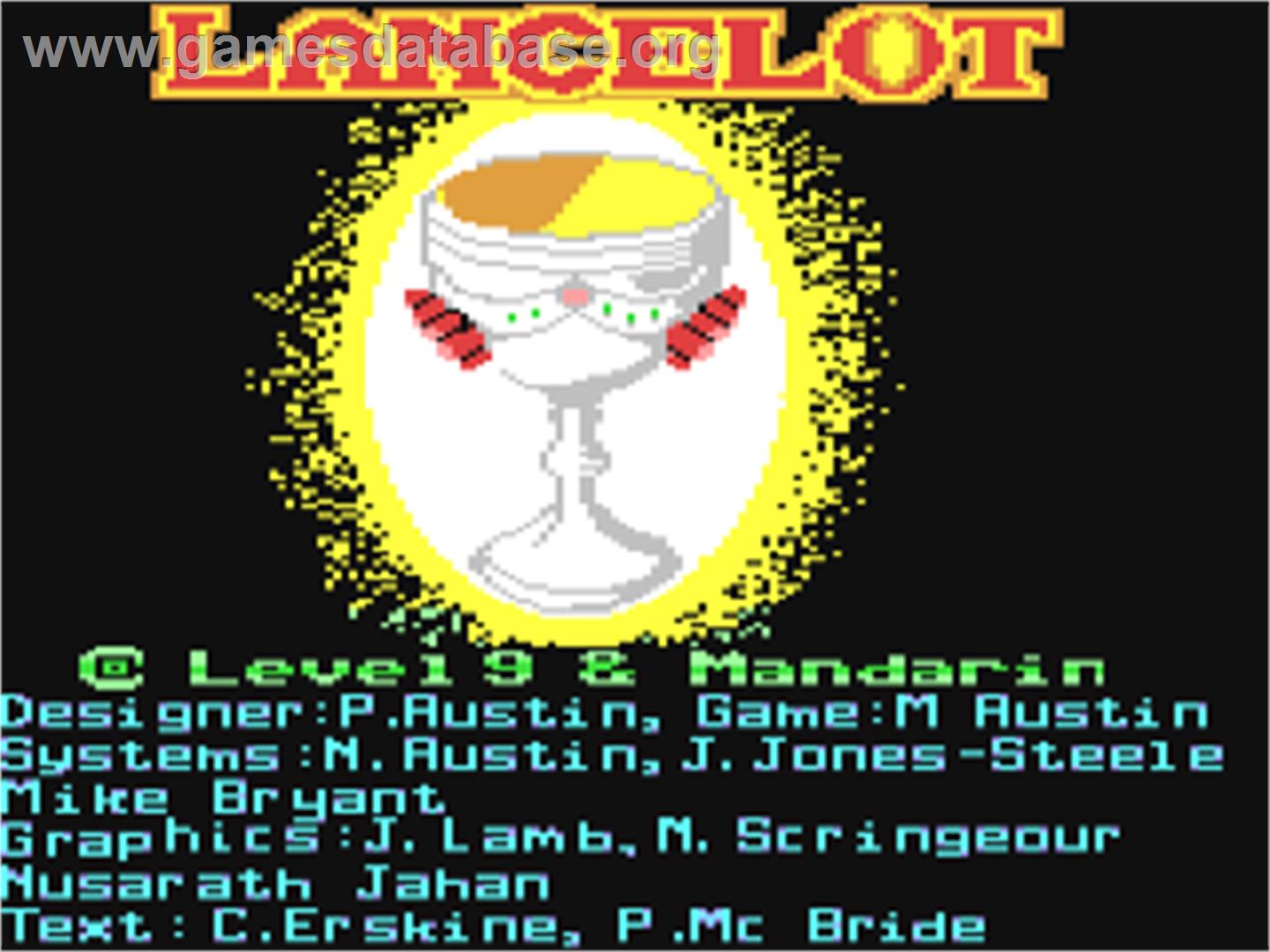 Lancelot - Commodore 64 - Artwork - Title Screen