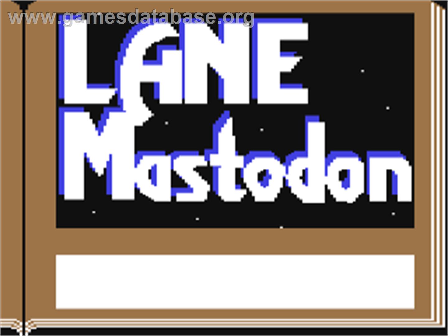 Lane Mastodon vs. the Blubbermen - Commodore 64 - Artwork - Title Screen