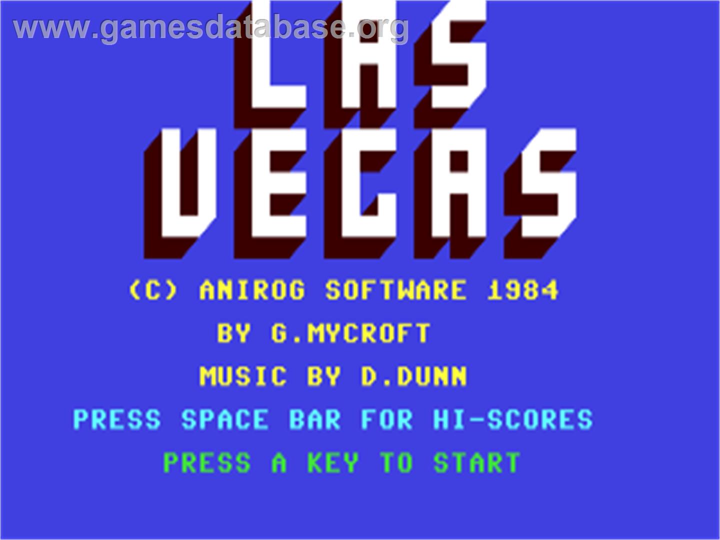 Las Vegas - Commodore 64 - Artwork - Title Screen