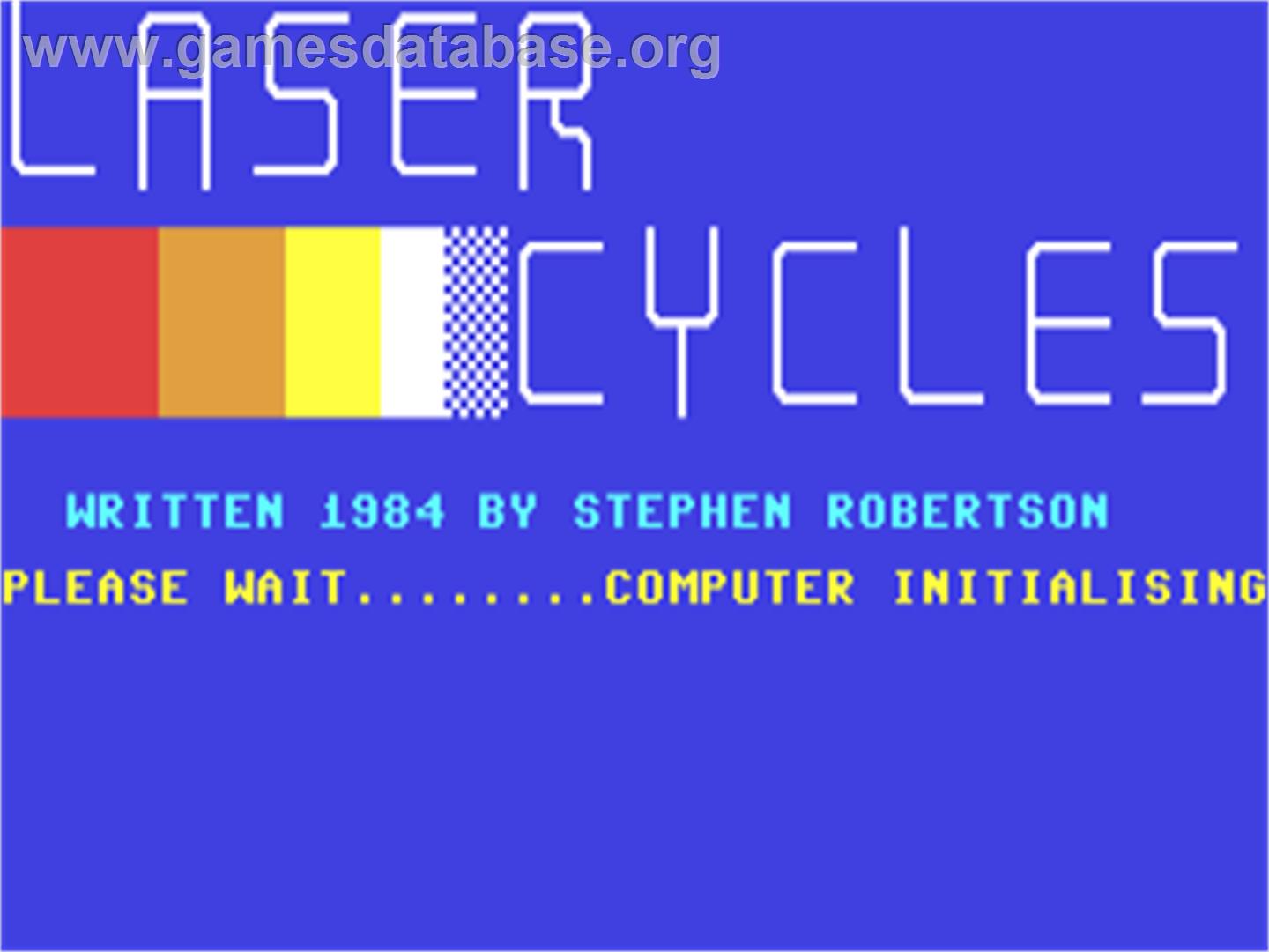Laser Cycles - Commodore 64 - Artwork - Title Screen