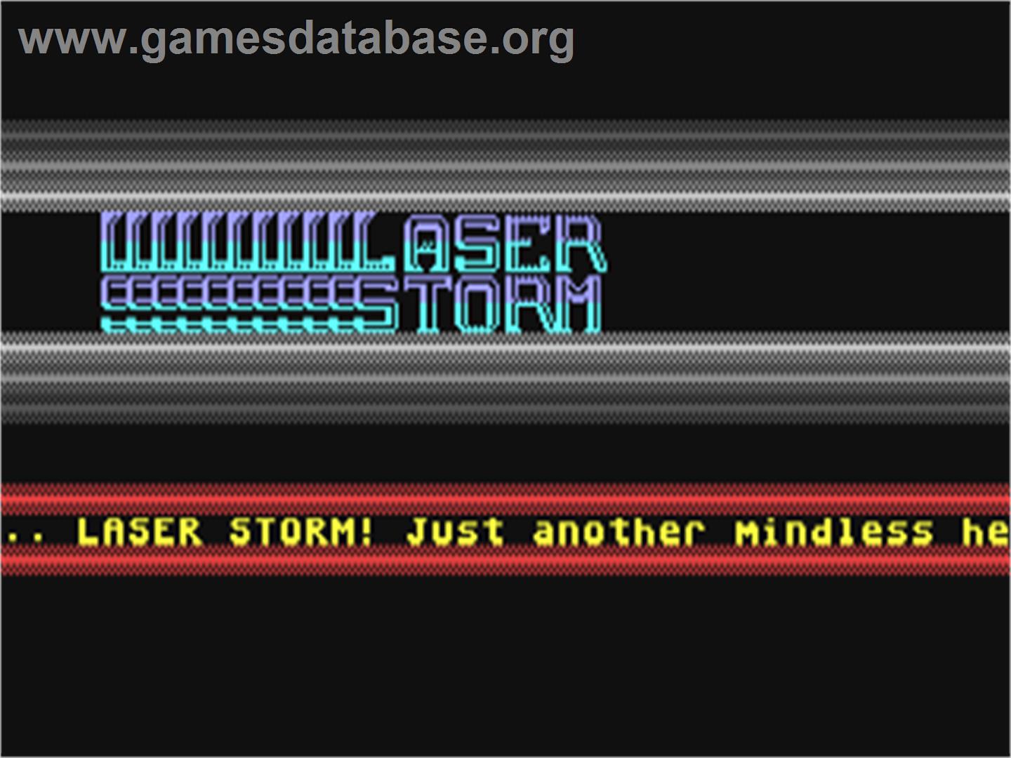 Laser Storm - Commodore 64 - Artwork - Title Screen