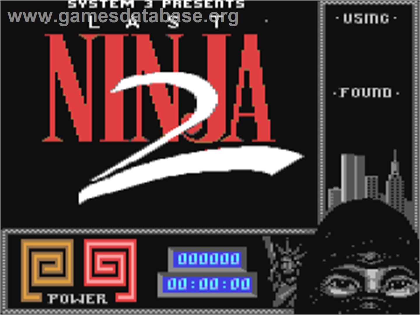 Last Ninja 2: Back with a Vengeance - Commodore 64 - Artwork - Title Screen