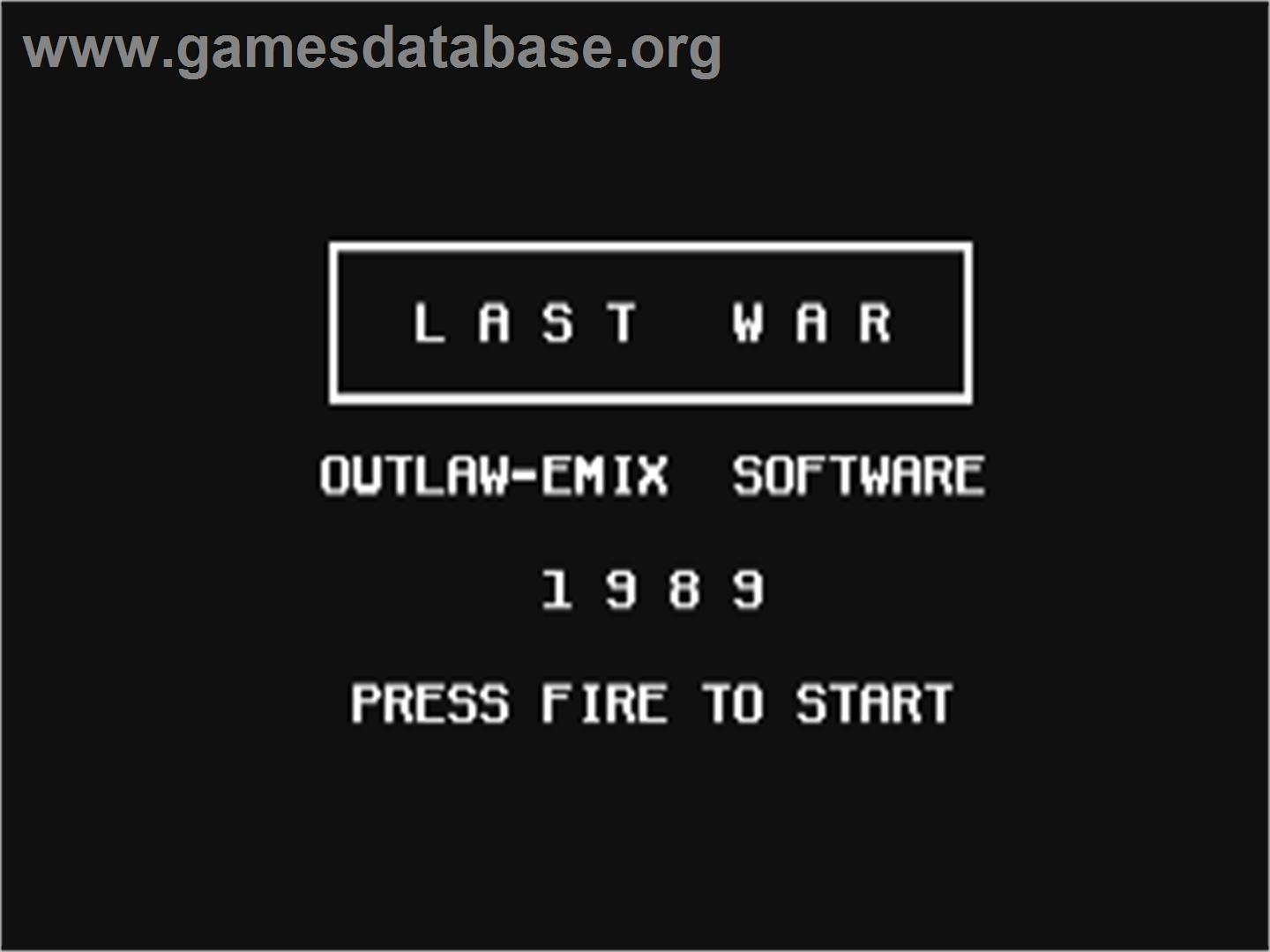 Last War - Commodore 64 - Artwork - Title Screen