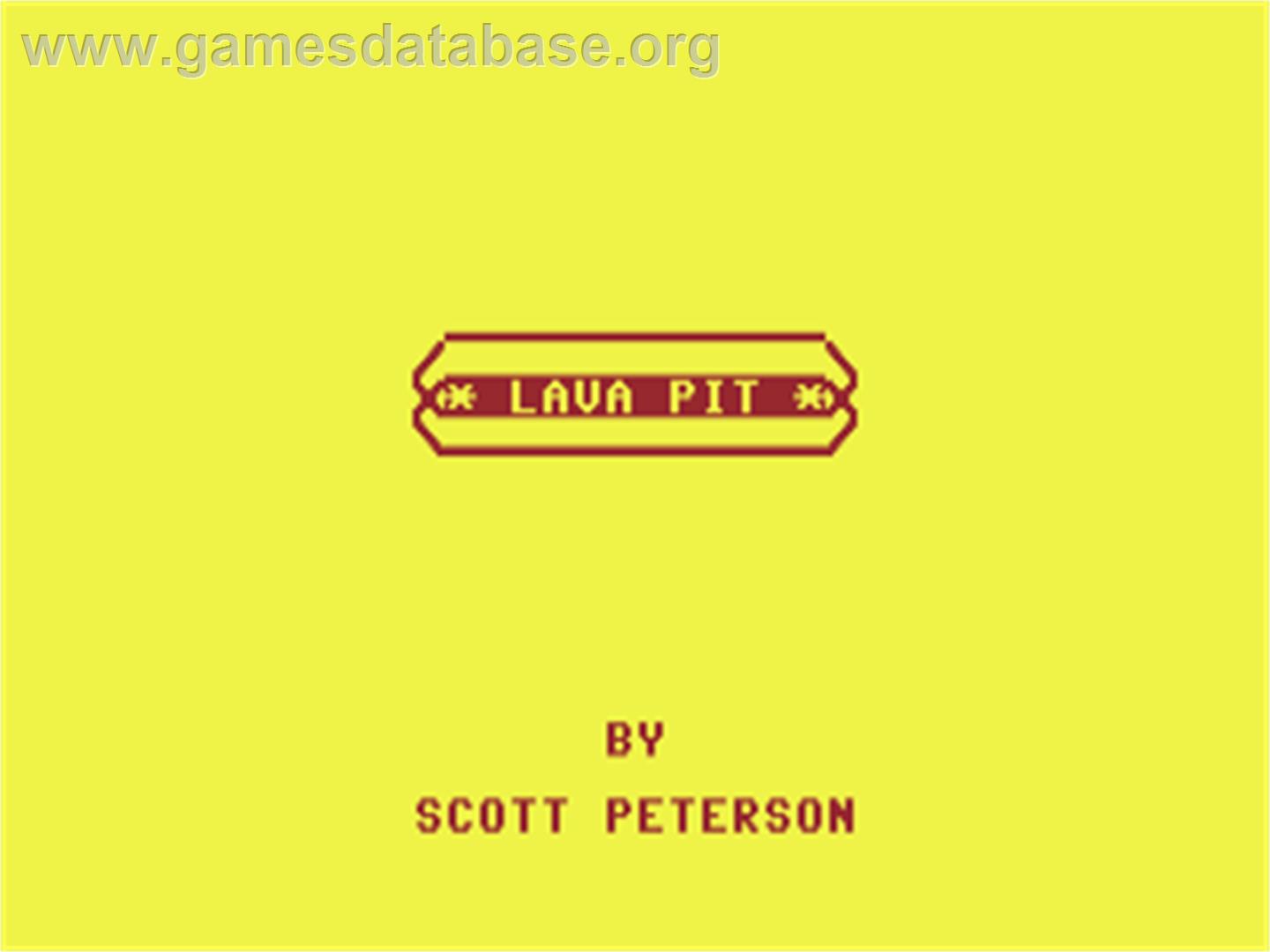 Lava Pit - Commodore 64 - Artwork - Title Screen