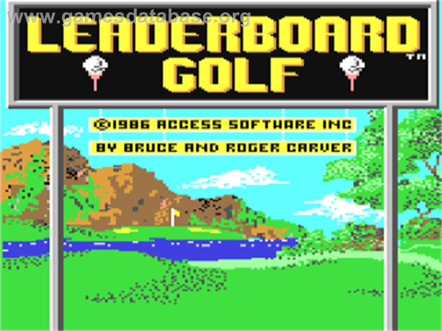 Leader Board - Commodore 64 - Artwork - Title Screen