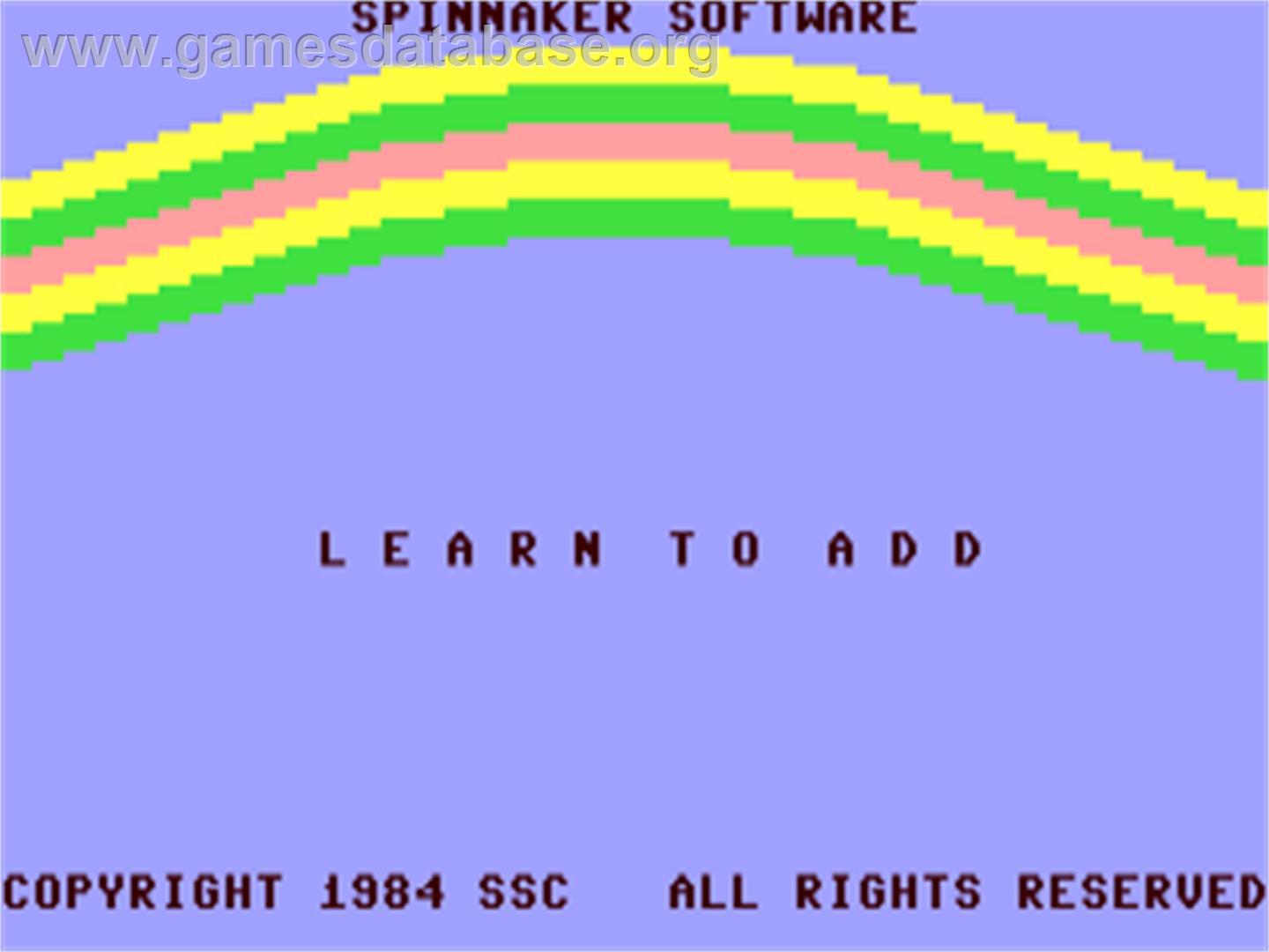 Learn to Add - Commodore 64 - Artwork - Title Screen