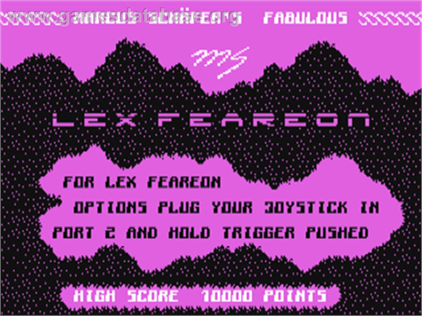 Lex Feareon - Commodore 64 - Artwork - Title Screen