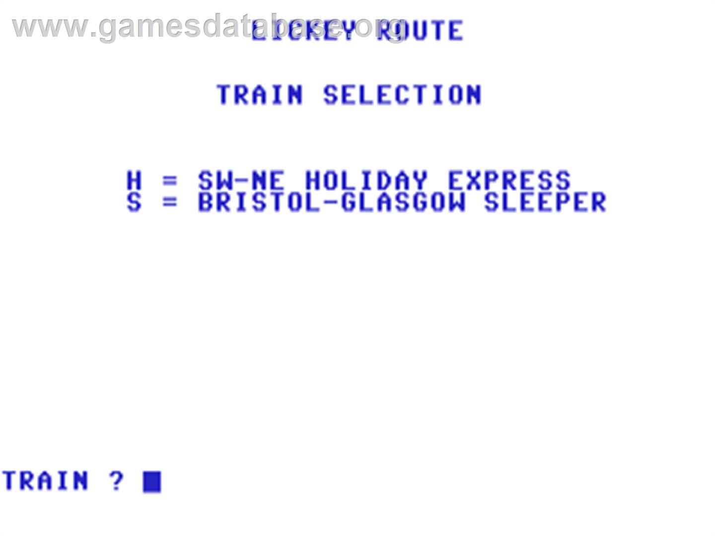 Lickey Route - Commodore 64 - Artwork - Title Screen