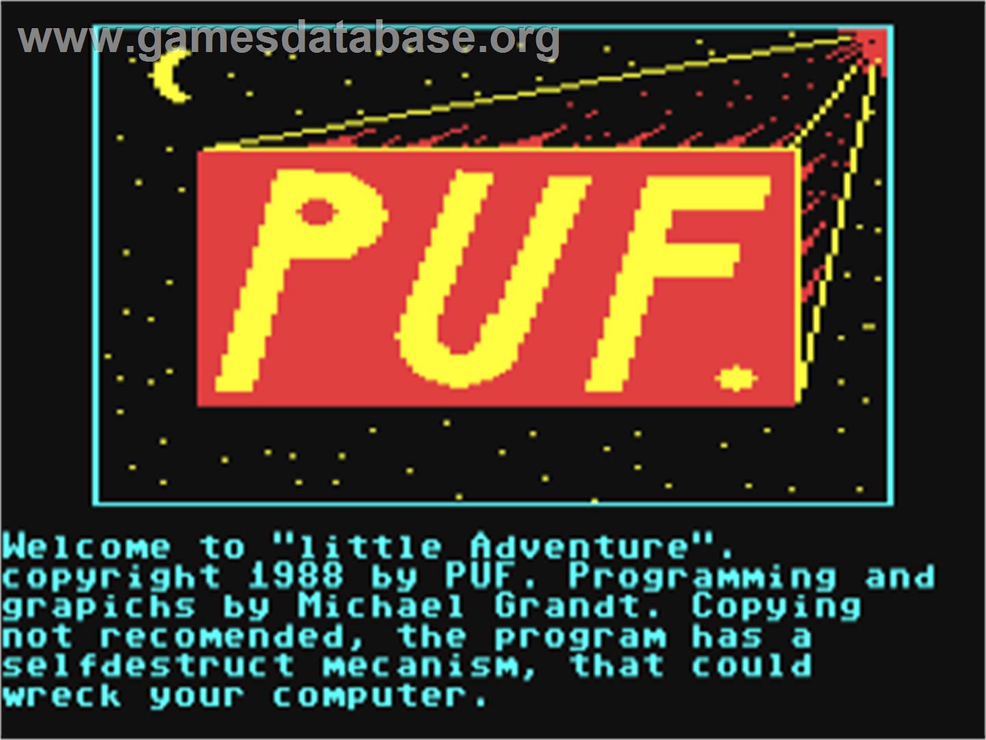 Little Adventure - Commodore 64 - Artwork - Title Screen