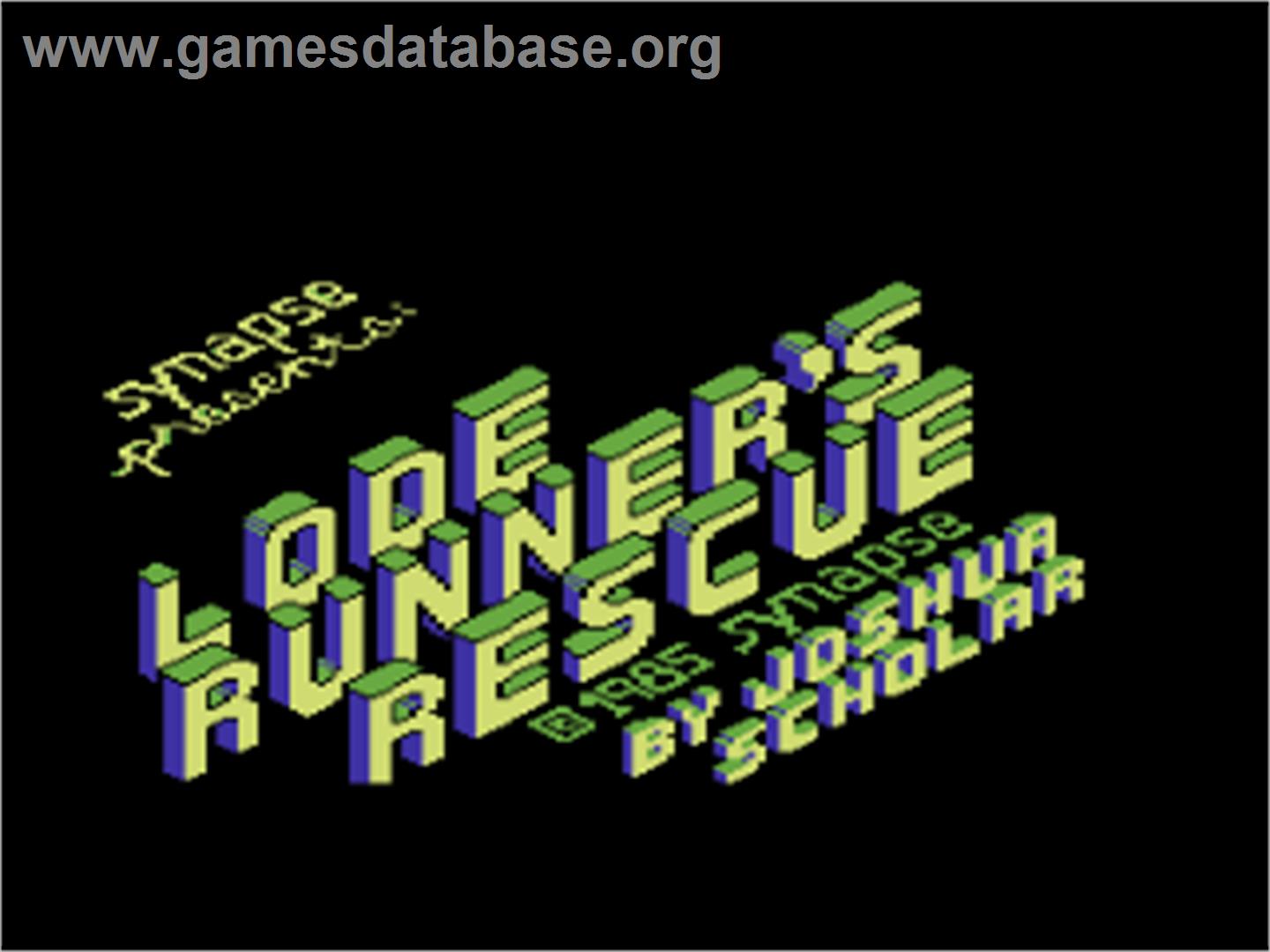 Lode Runner's Rescue - Commodore 64 - Artwork - Title Screen
