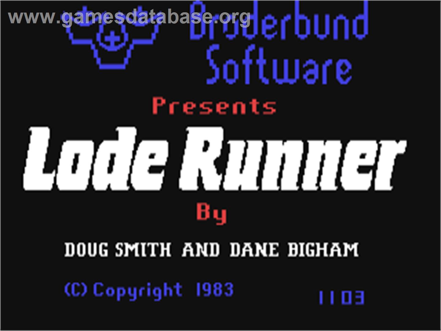Lode Runner 4 - Commodore 64 - Artwork - Title Screen