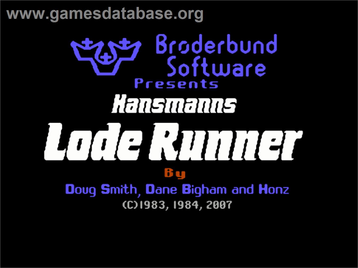 Lode Runner Mix - Commodore 64 - Artwork - Title Screen