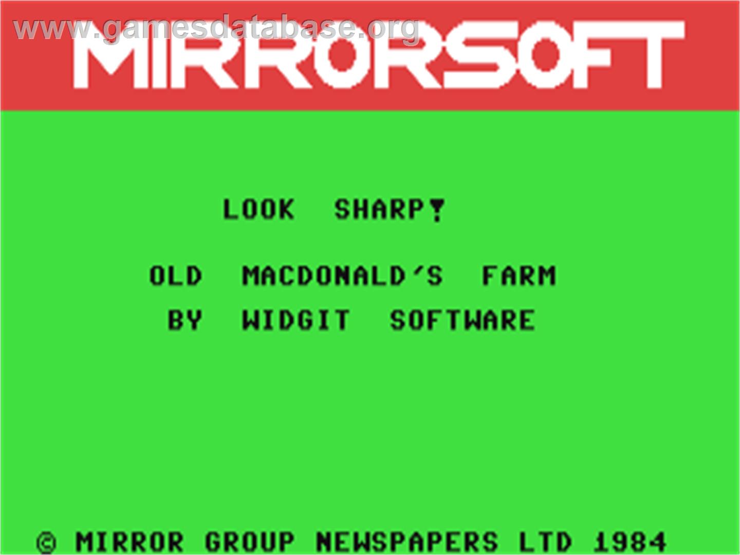 Look Sharp! - Commodore 64 - Artwork - Title Screen