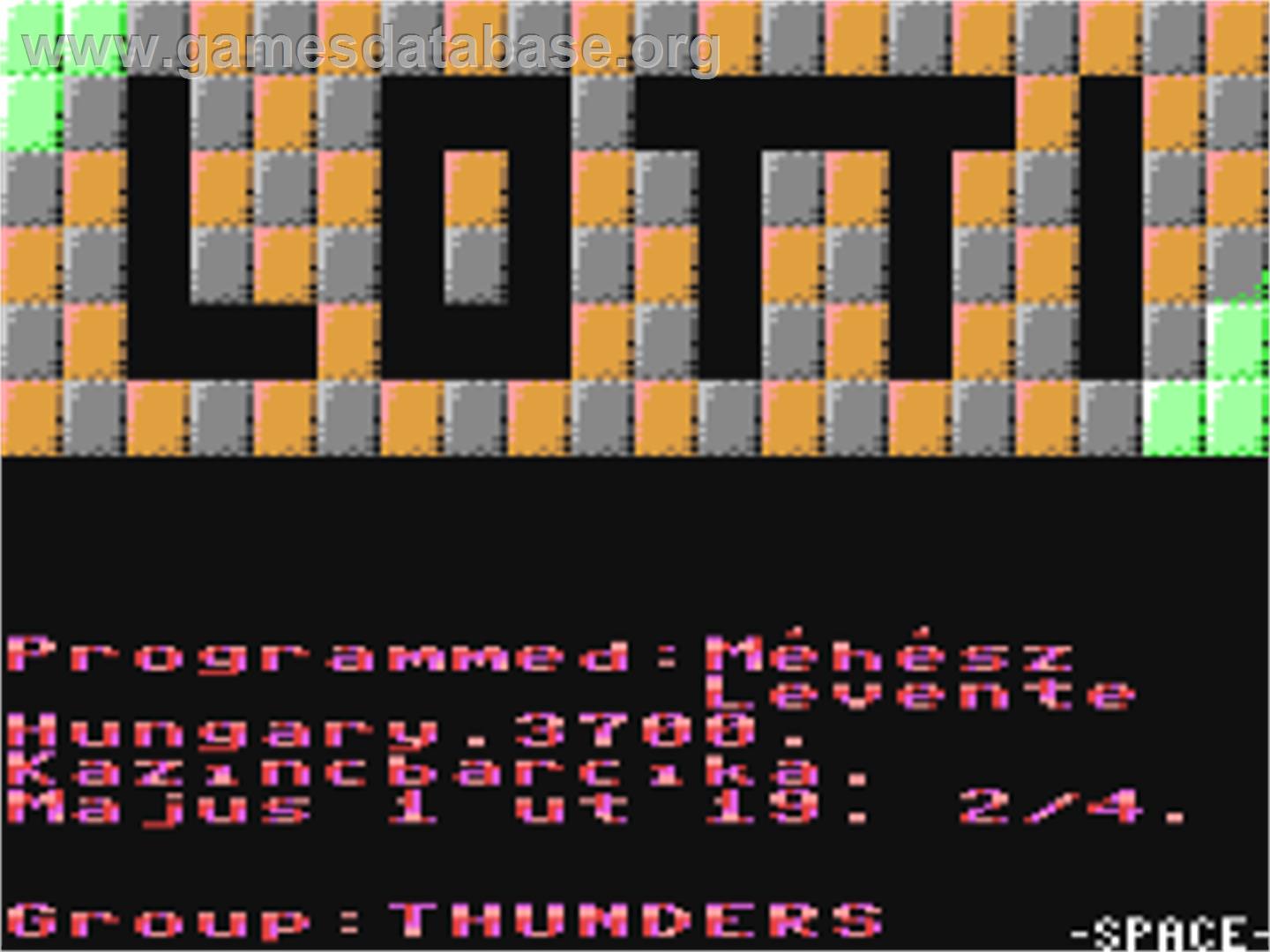 Lotti - Commodore 64 - Artwork - Title Screen