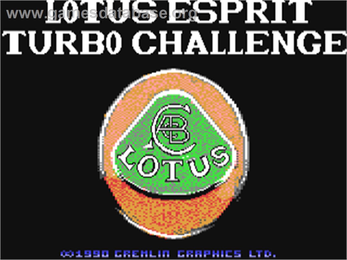 Lotus Esprit Turbo Challenge - Commodore 64 - Artwork - Title Screen