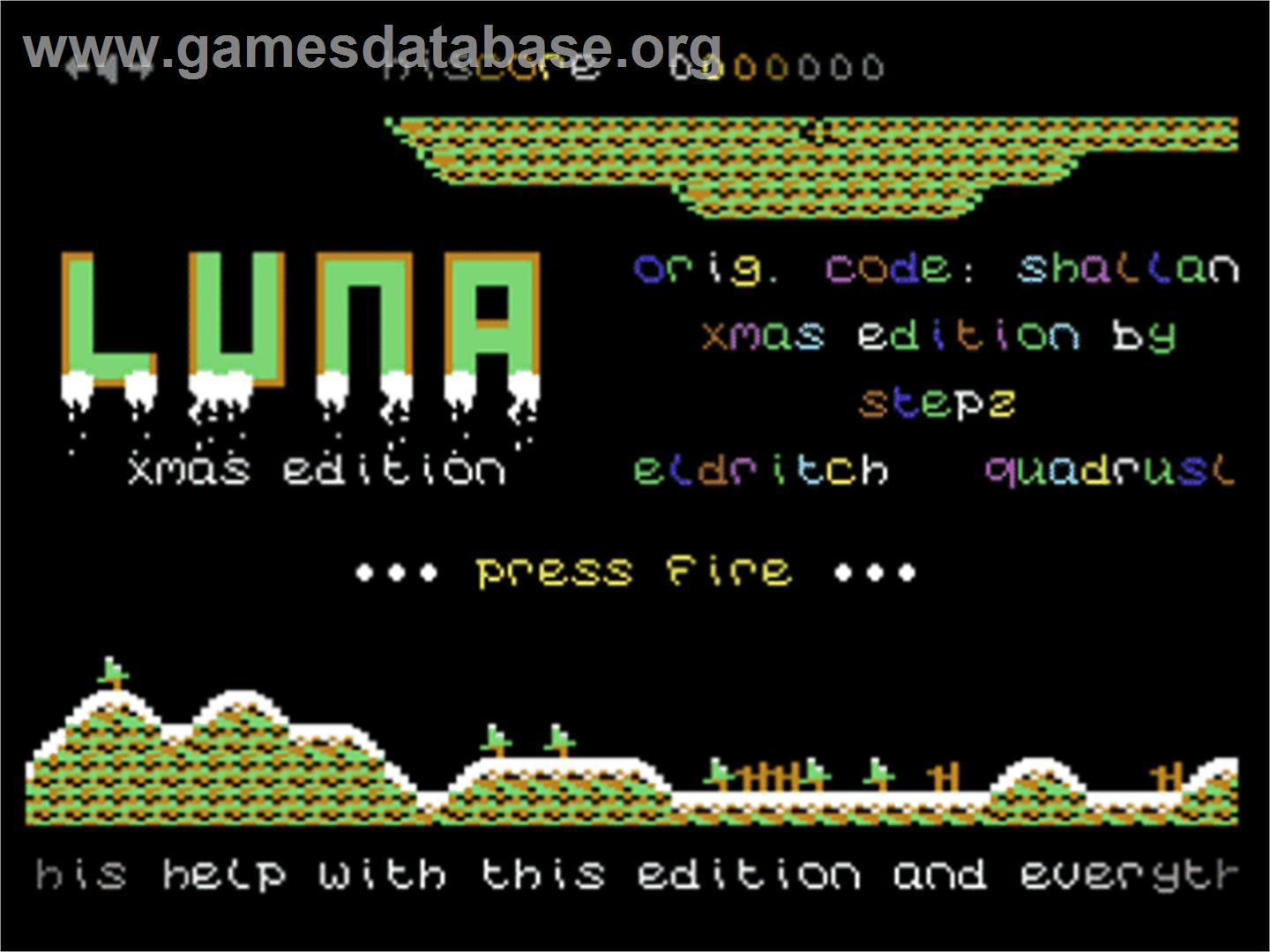 Luna - Xmas Edition - Commodore 64 - Artwork - Title Screen