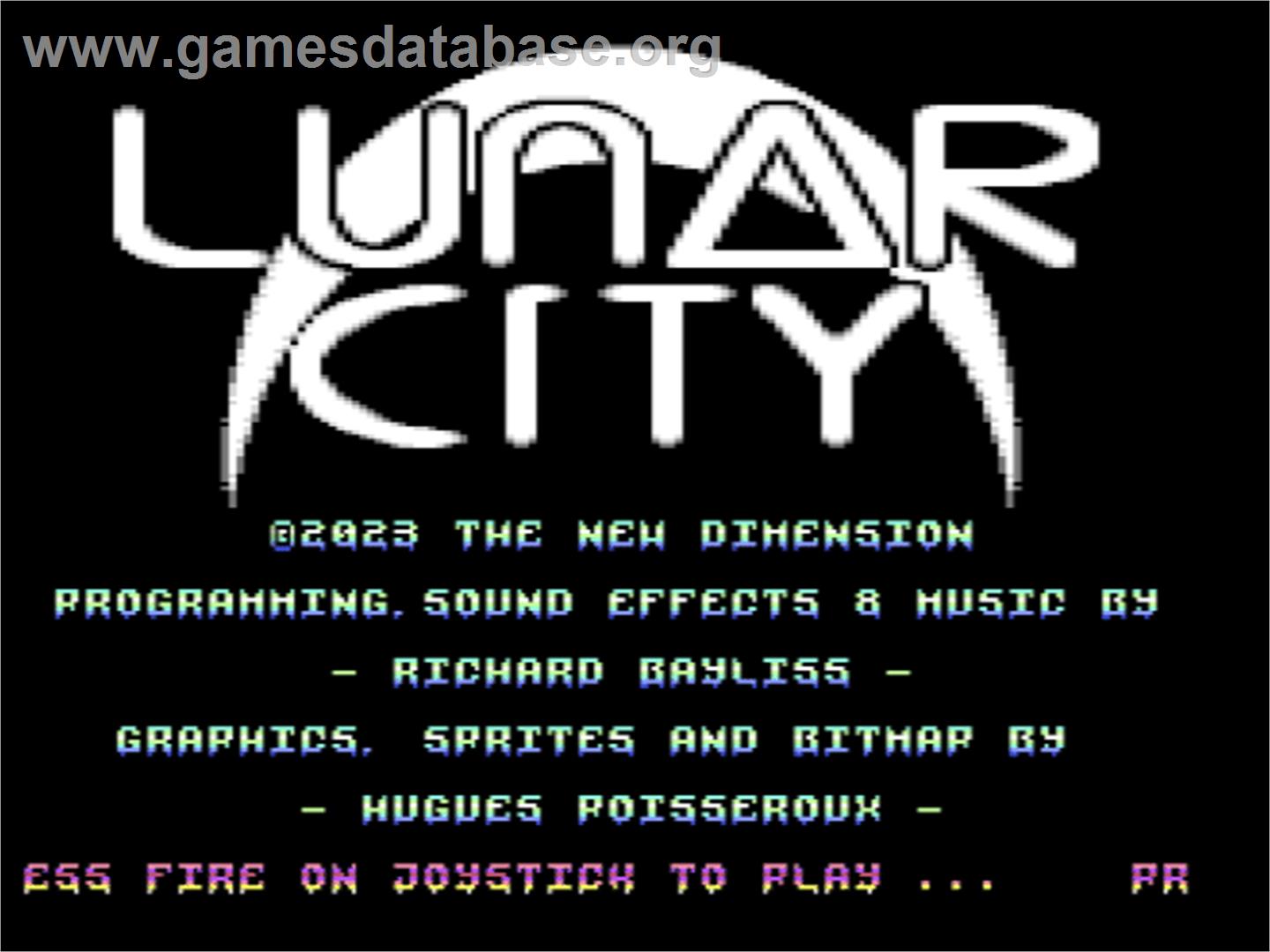 Lunar City - Commodore 64 - Artwork - Title Screen