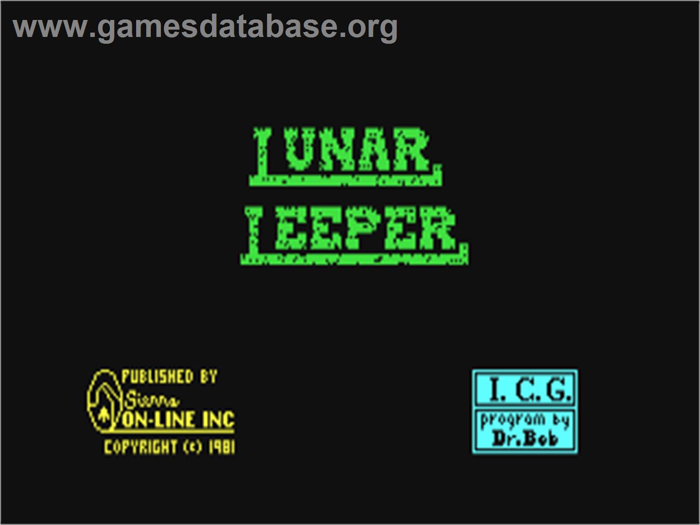 Lunar Leeper - Commodore 64 - Artwork - Title Screen