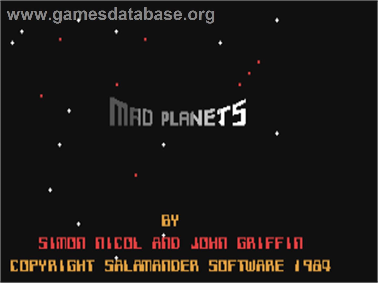 Mad Planets - Commodore 64 - Artwork - Title Screen