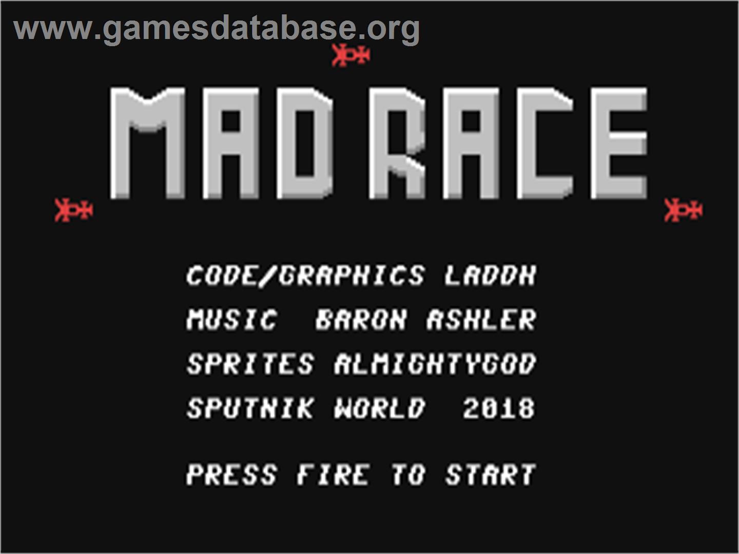 Mad Race - Commodore 64 - Artwork - Title Screen