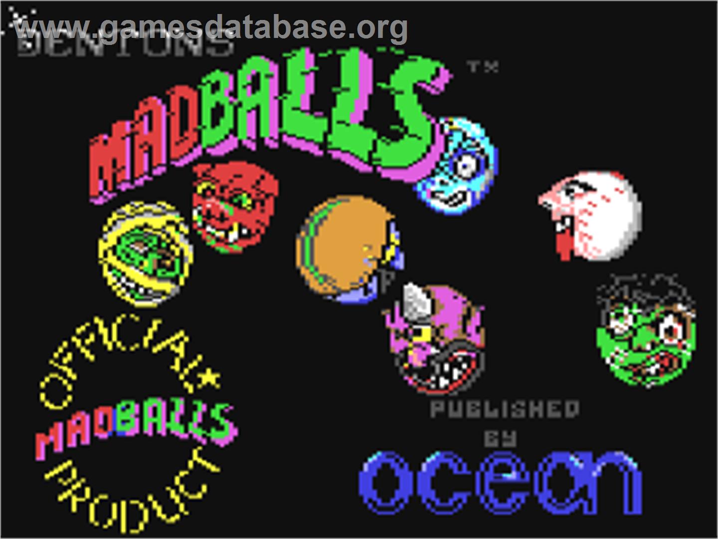 Madballs - Commodore 64 - Artwork - Title Screen