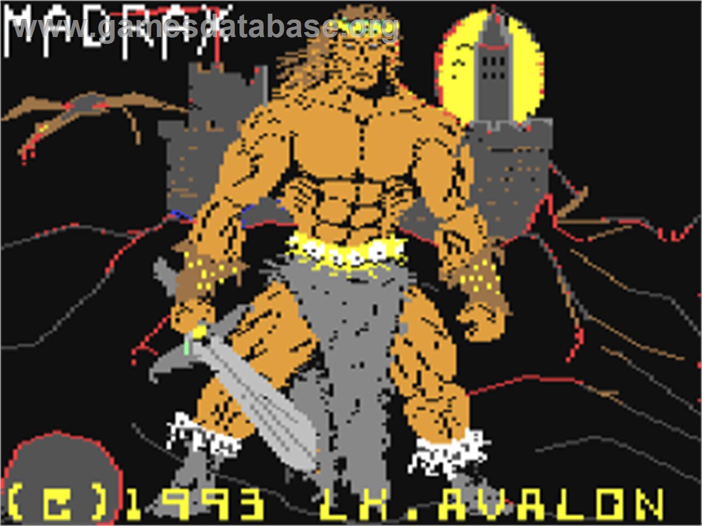 Madrax - Commodore 64 - Artwork - Title Screen
