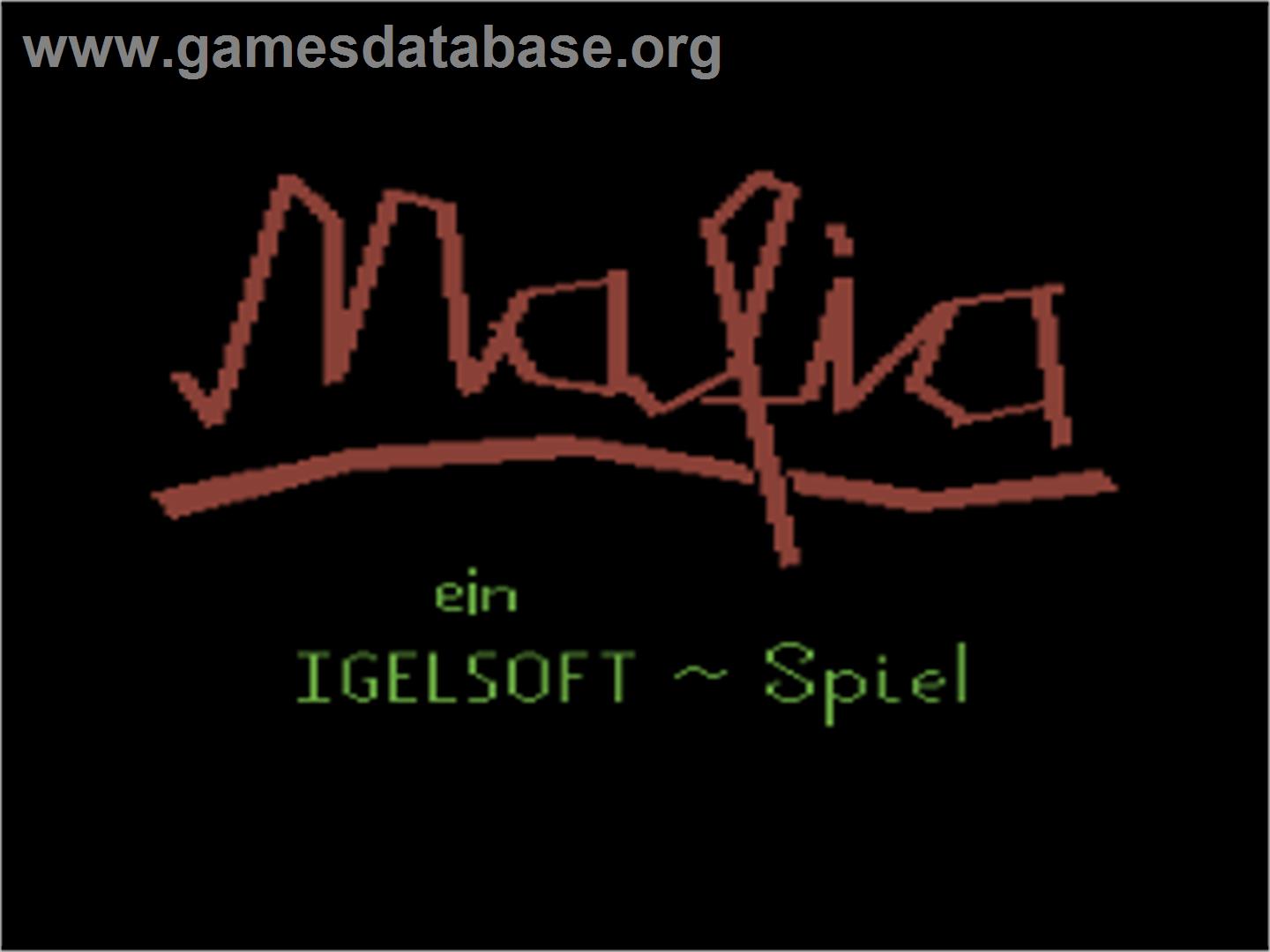 Mafia (Igelsoft) - Commodore 64 - Artwork - Title Screen