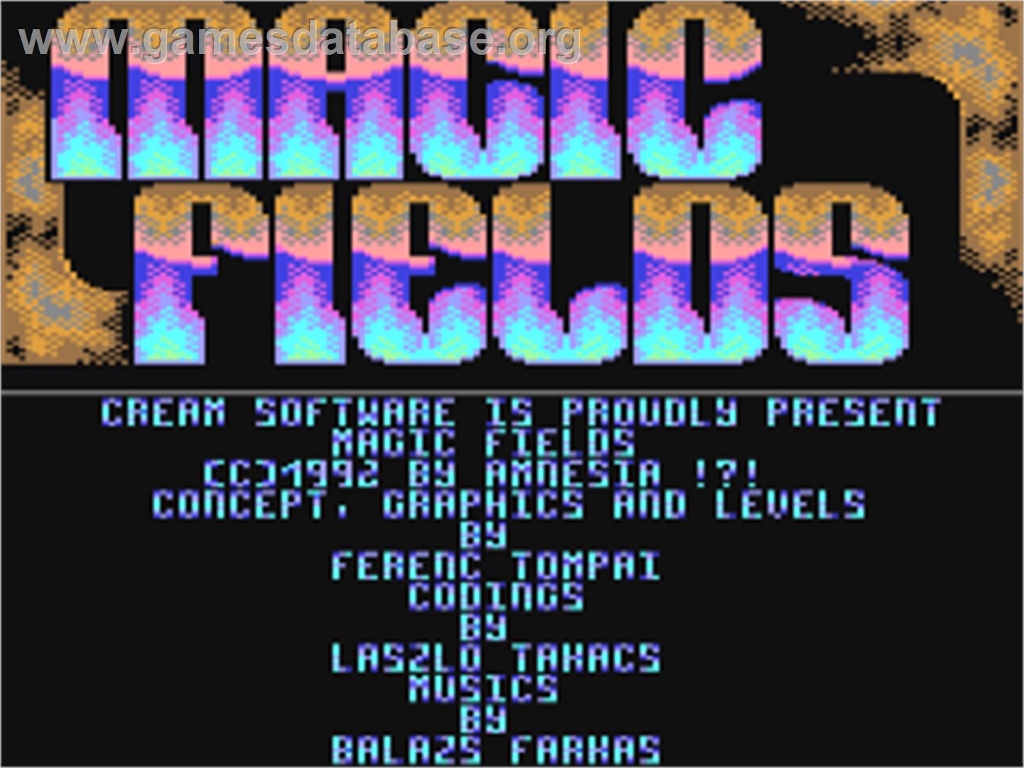 Magic Fields - Commodore 64 - Artwork - Title Screen