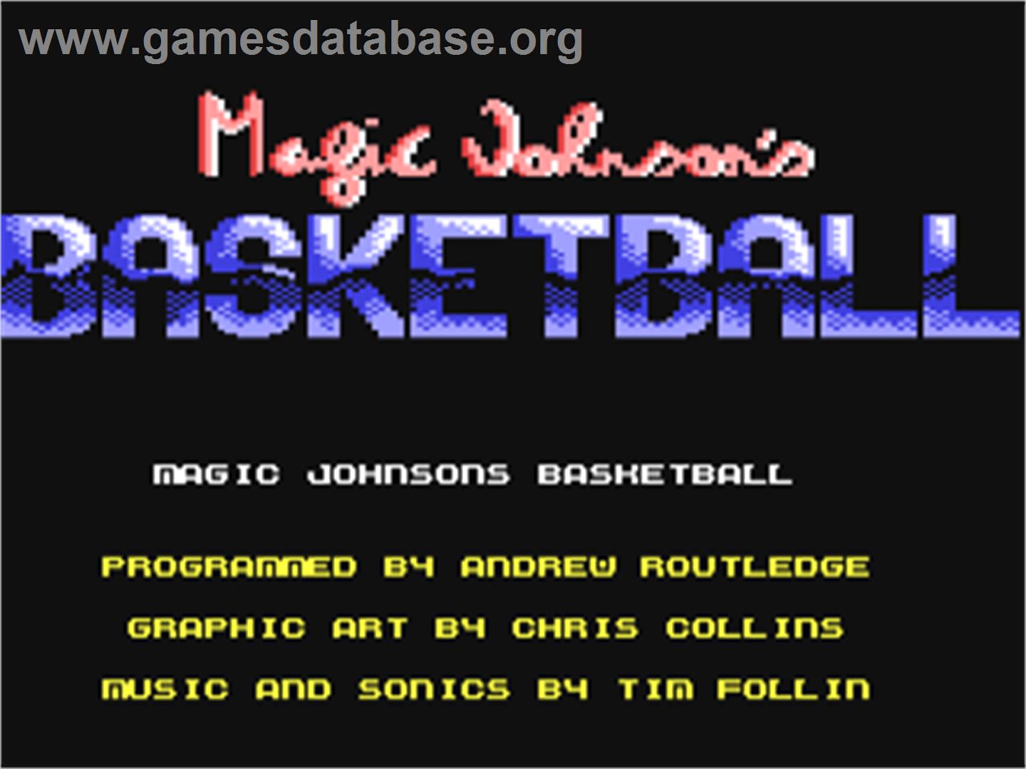 Magic Johnson's Basketball - Commodore 64 - Artwork - Title Screen