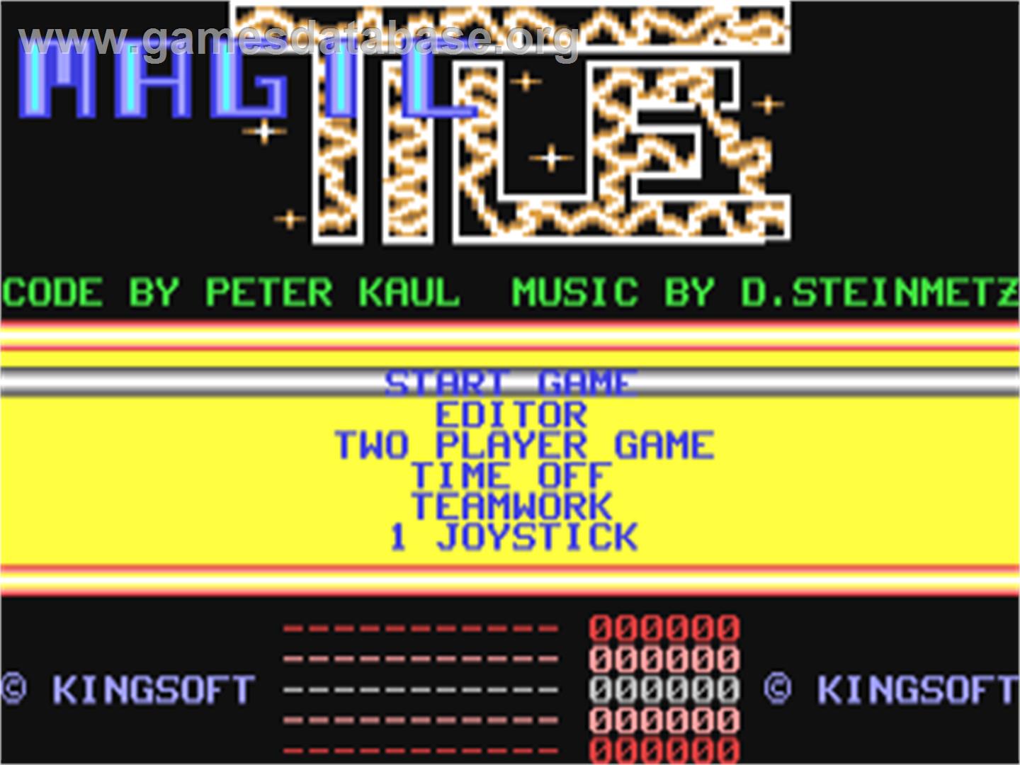 Magic Tile - Commodore 64 - Artwork - Title Screen