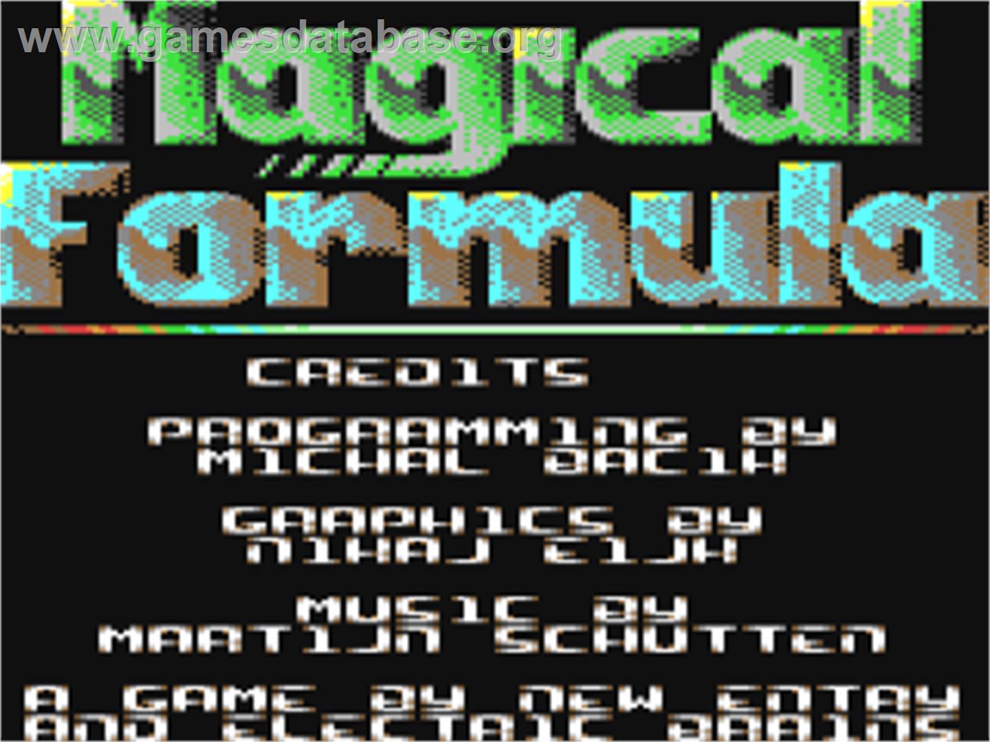 Magical Formula - Commodore 64 - Artwork - Title Screen
