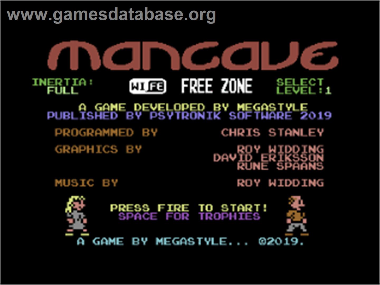 Mancave - Commodore 64 - Artwork - Title Screen