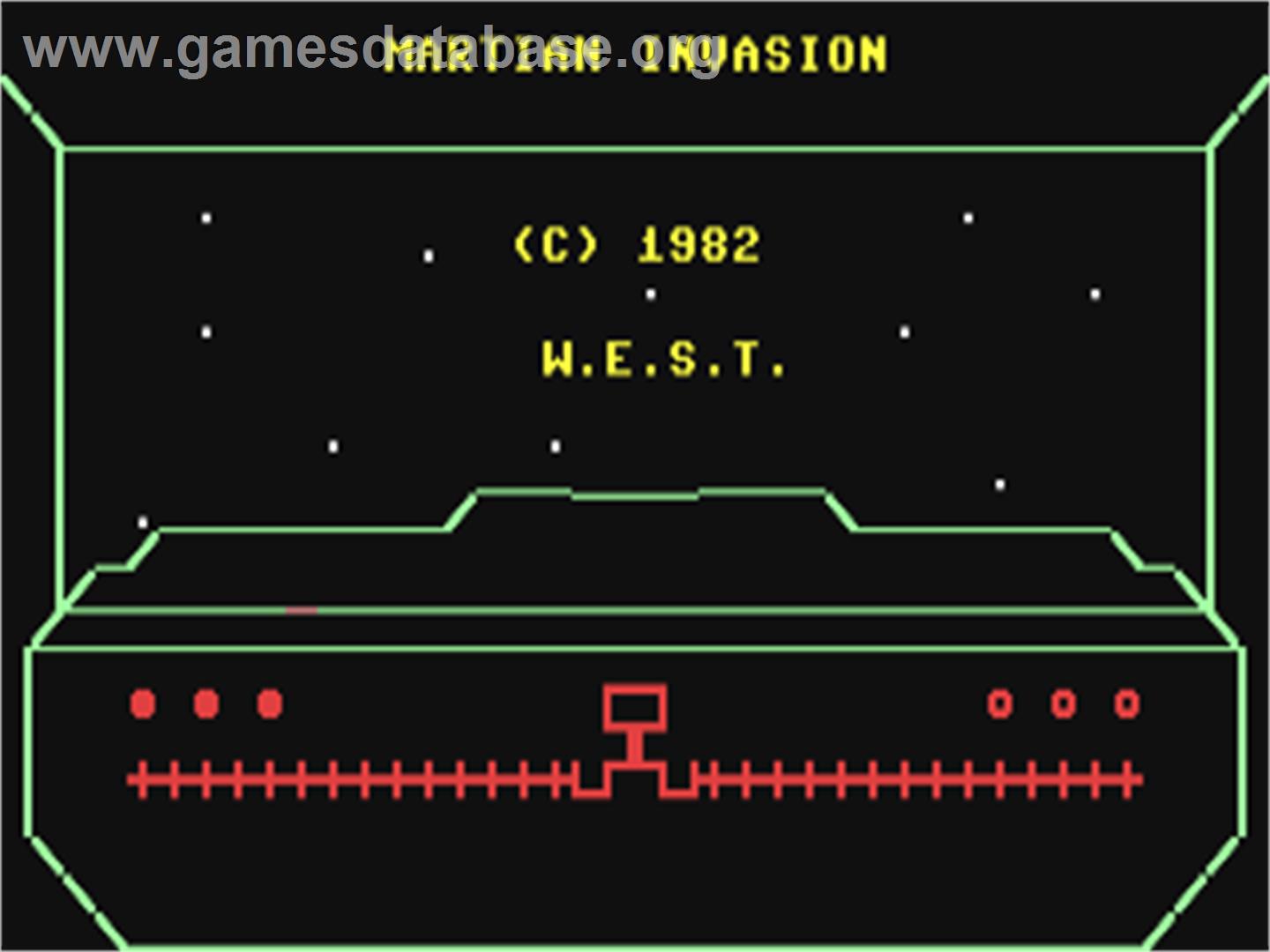 Martian Invasion - Commodore 64 - Artwork - Title Screen