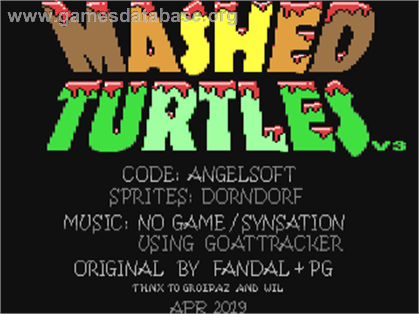 Mashed Turtles - Commodore 64 - Artwork - Title Screen