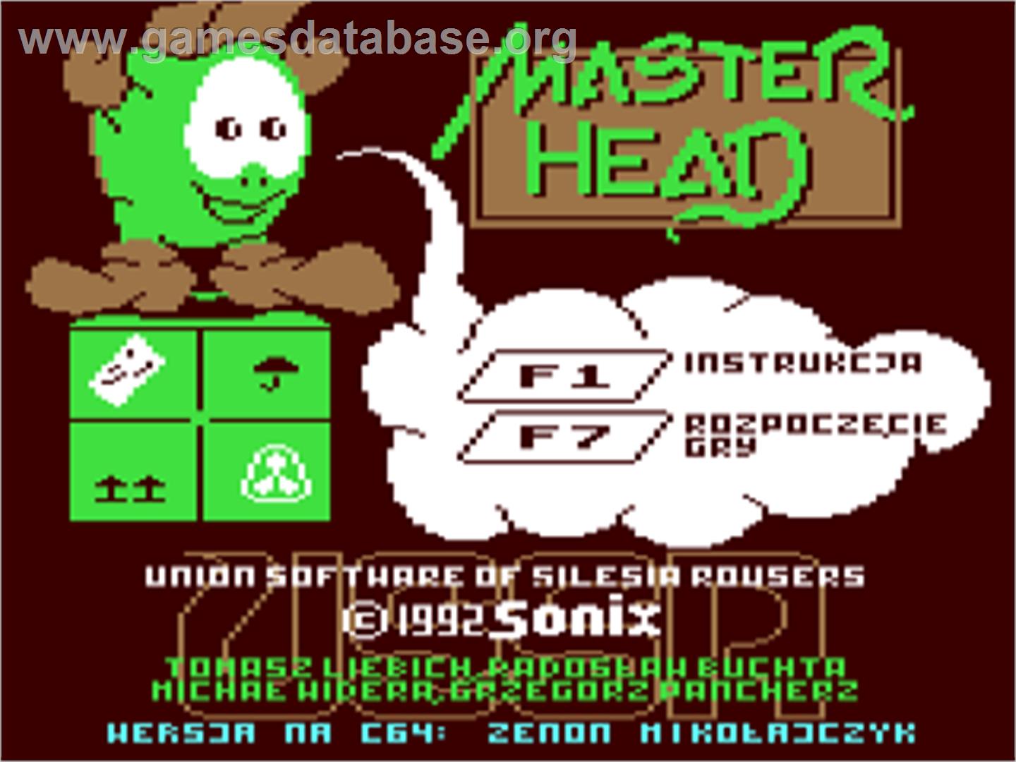 Master Head - Commodore 64 - Artwork - Title Screen