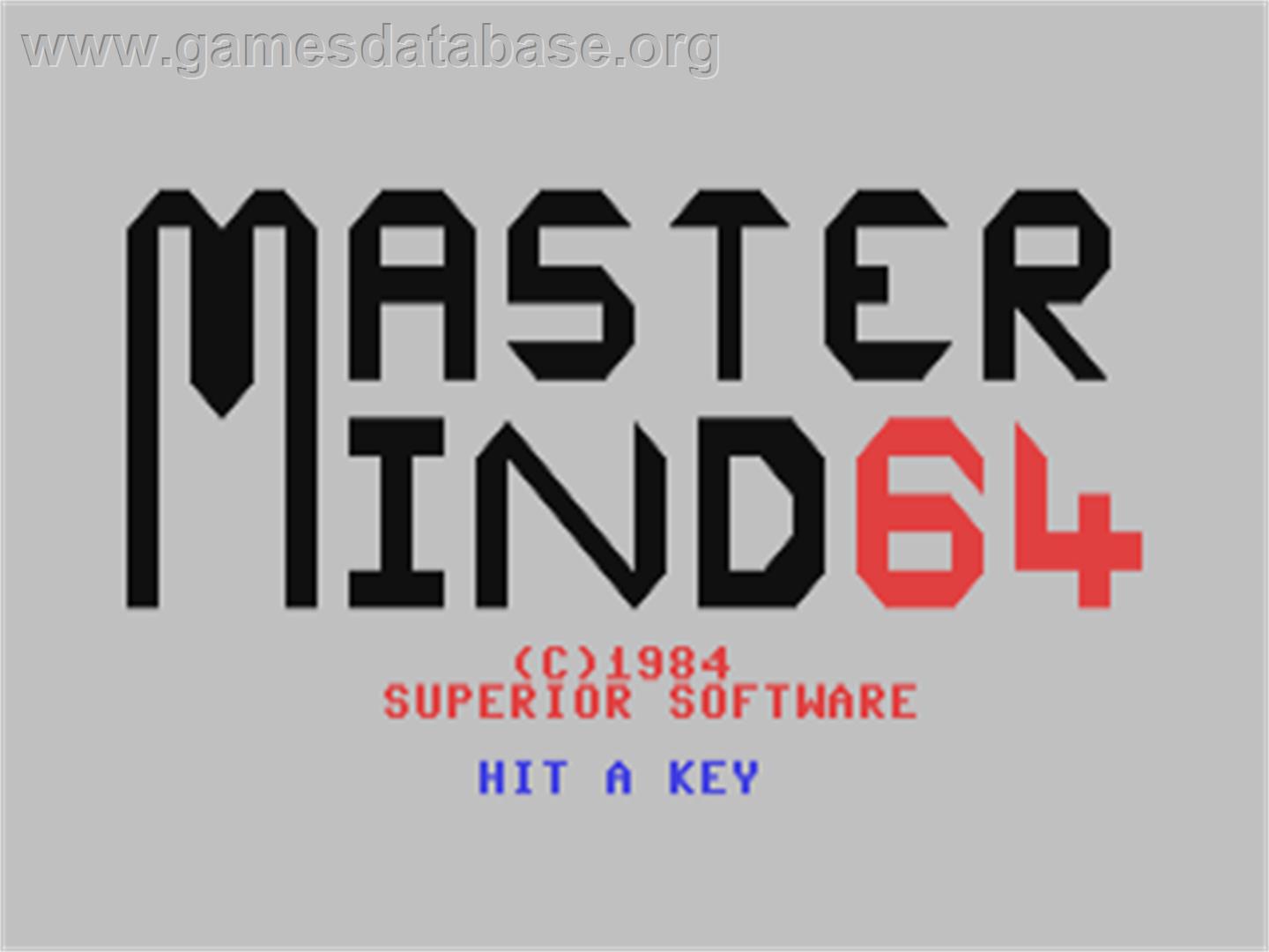 Master Mind 64 - Commodore 64 - Artwork - Title Screen