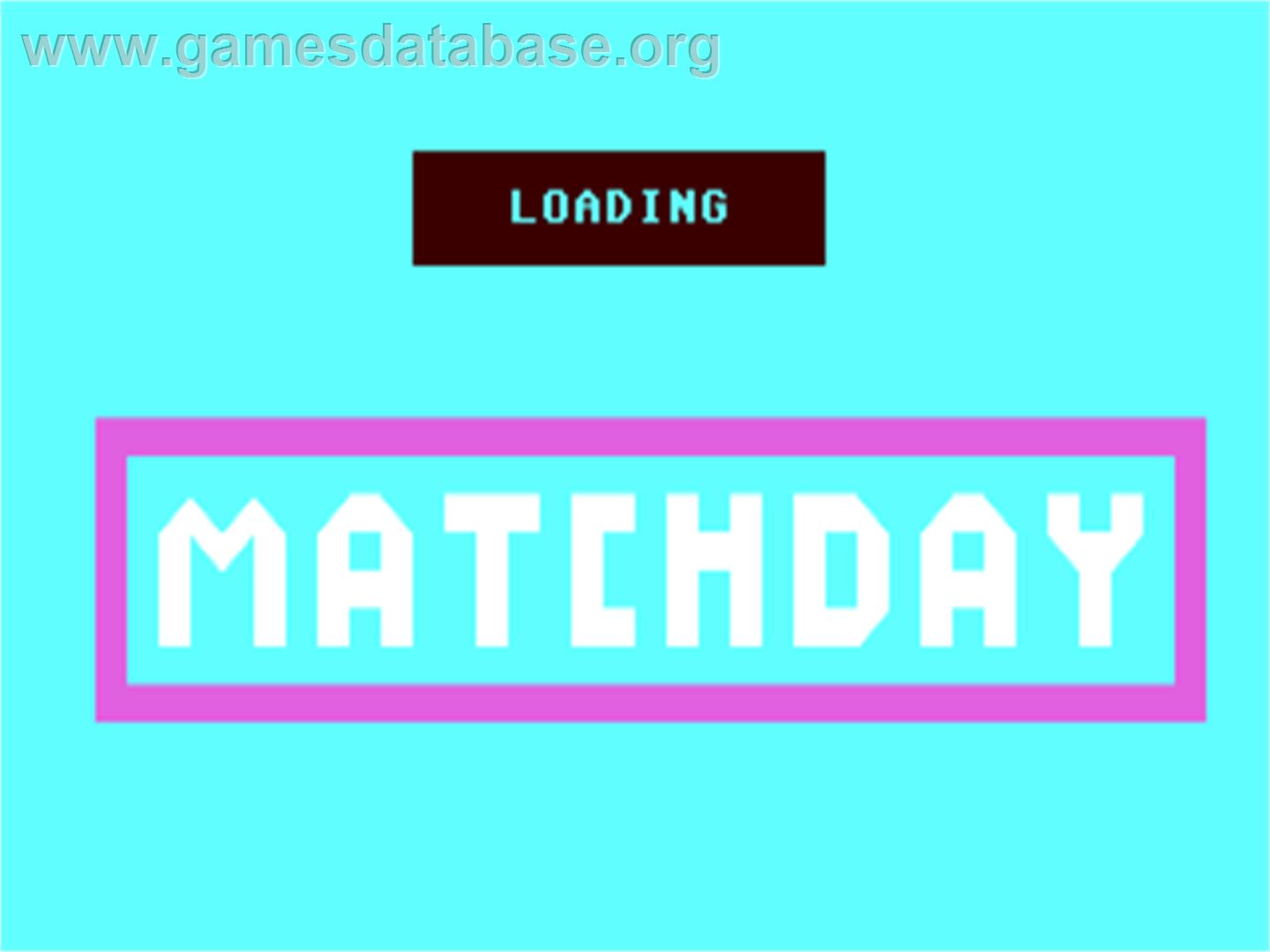 Match Day - Commodore 64 - Artwork - Title Screen