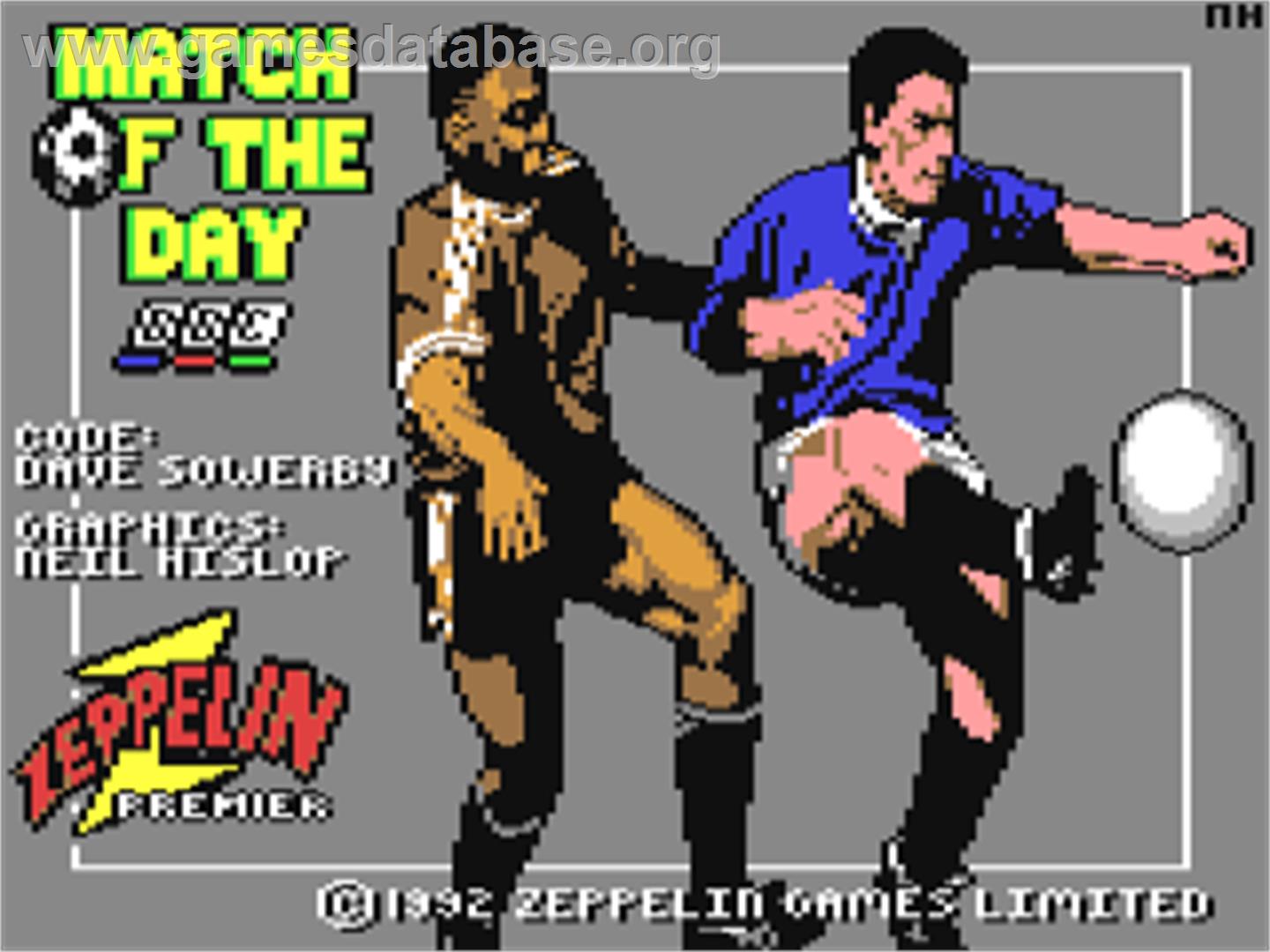 Match of the Day - Commodore 64 - Artwork - Title Screen