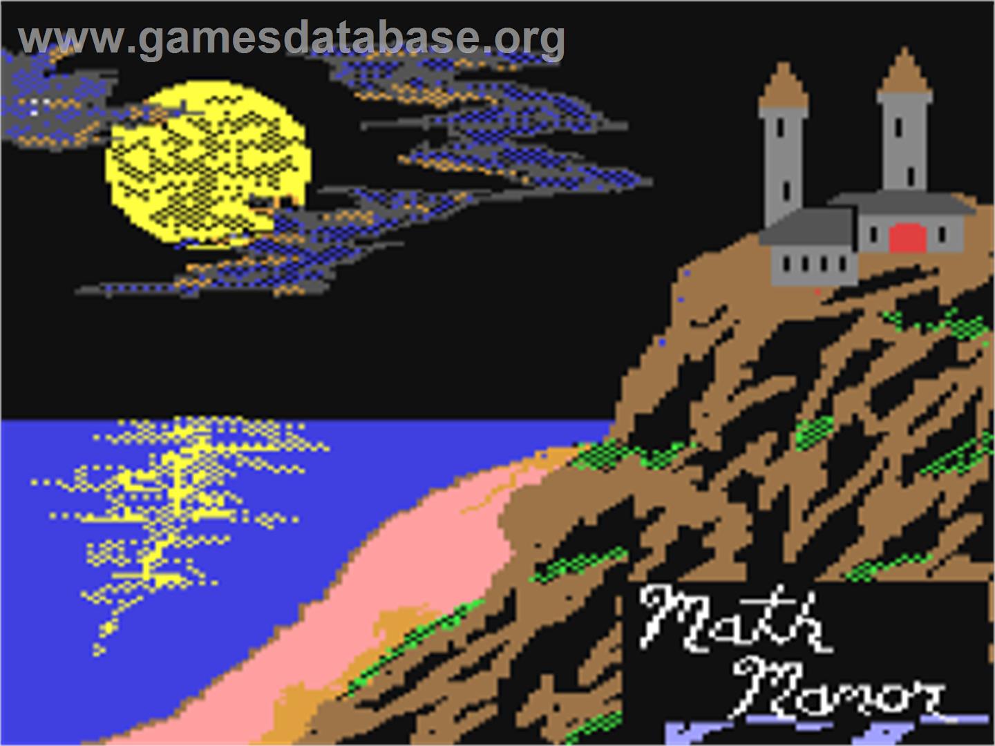 Math Manor - Commodore 64 - Artwork - Title Screen