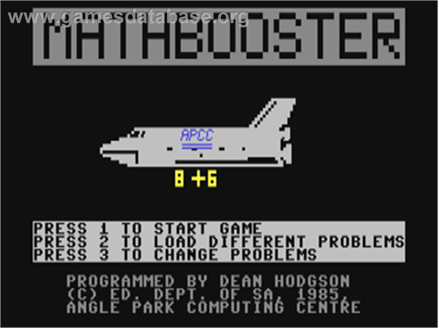 Mathbooster - Commodore 64 - Artwork - Title Screen