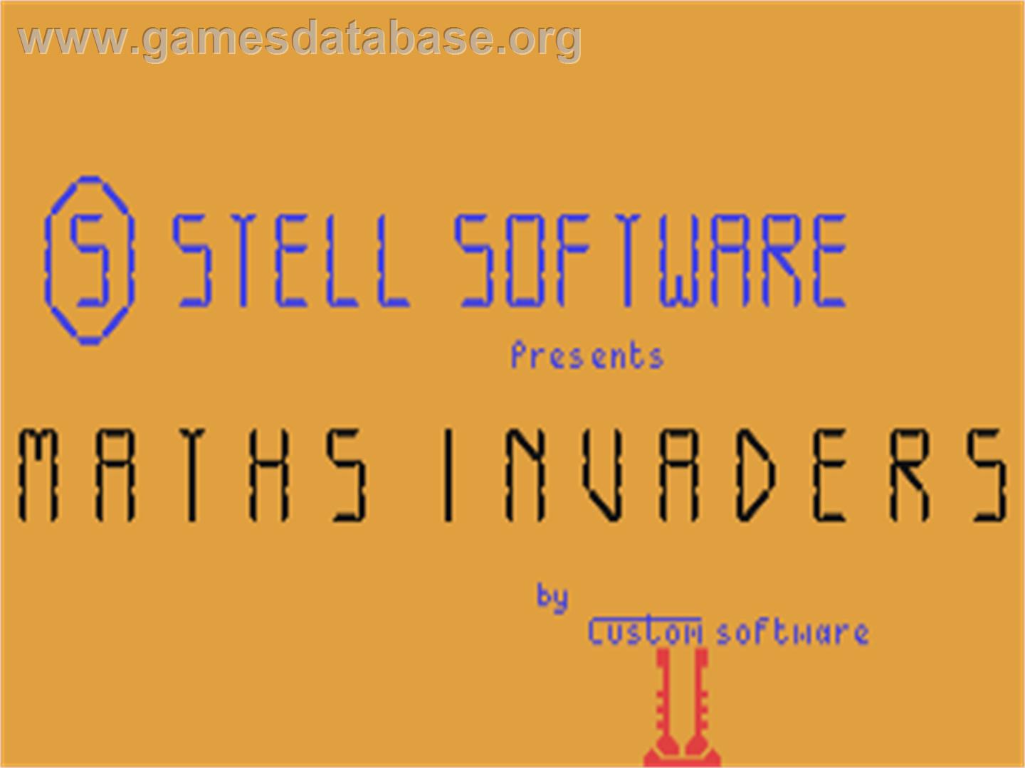Maths Invaders - Commodore 64 - Artwork - Title Screen