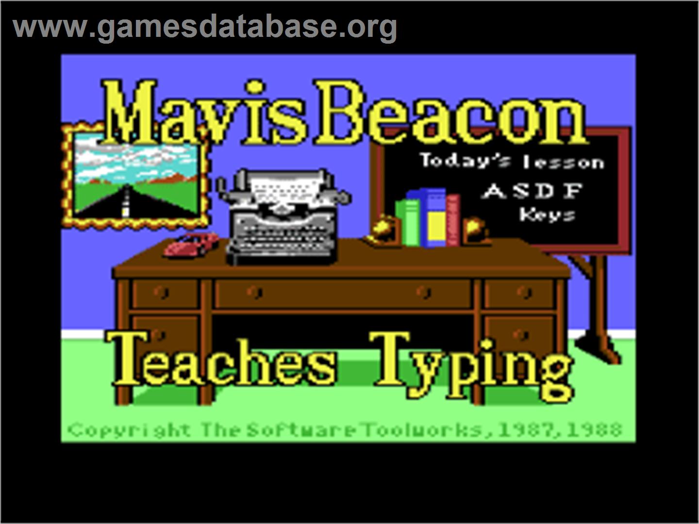 Mavis Beacon Teaches Typing! - Commodore 64 - Artwork - Title Screen